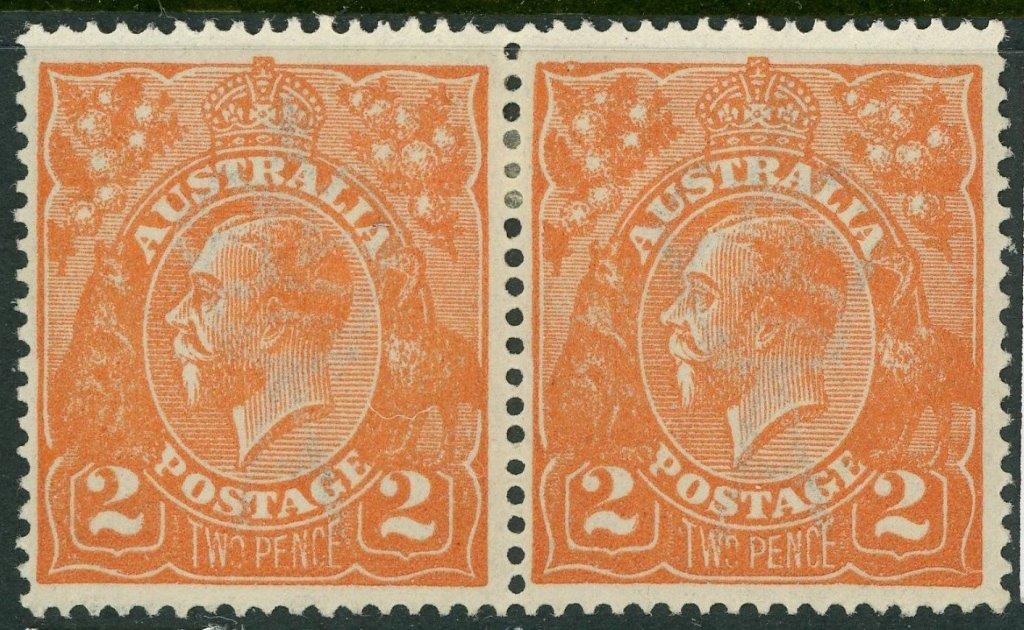 Australia BW 95 (8) e 2d Orange KGV MLH Pair