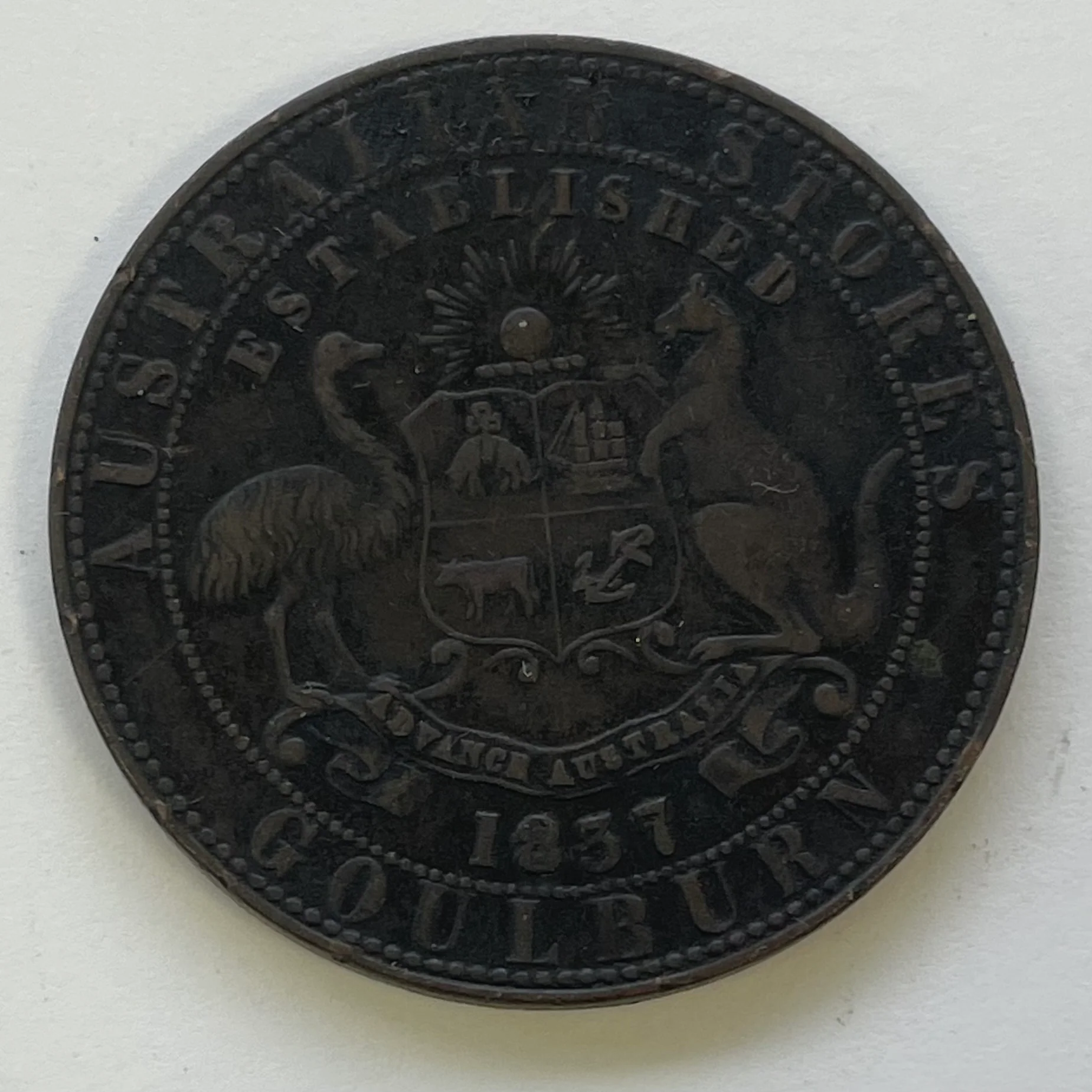 Australia  Davies Alexander Coulbourne 1d Penny Token A96 - Image 2