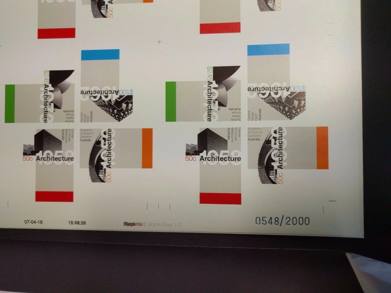 Australia Landmarks Imperforate sheets Left & Right Panes only sold by ballot - Image 8