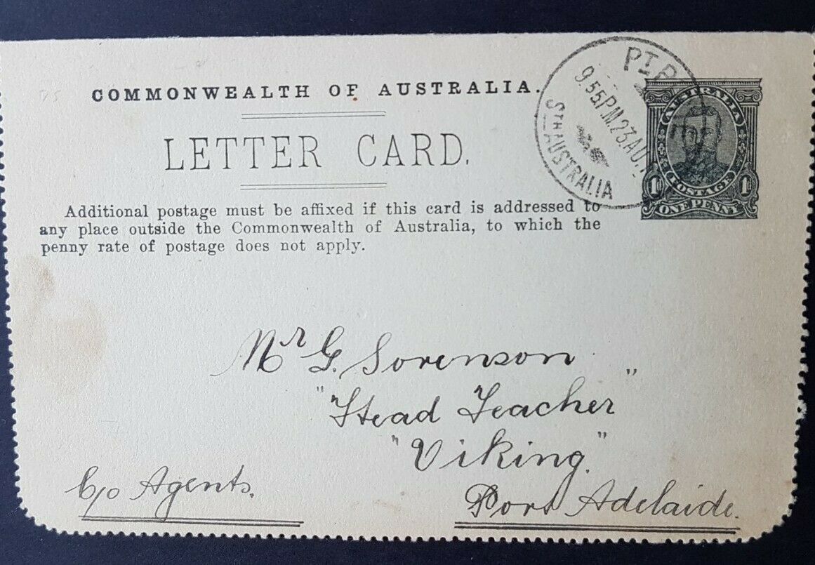 Australia Letter Card 1d full face KGV Mosman Bay Sydney Captain Cook LC8-78A - Image 2