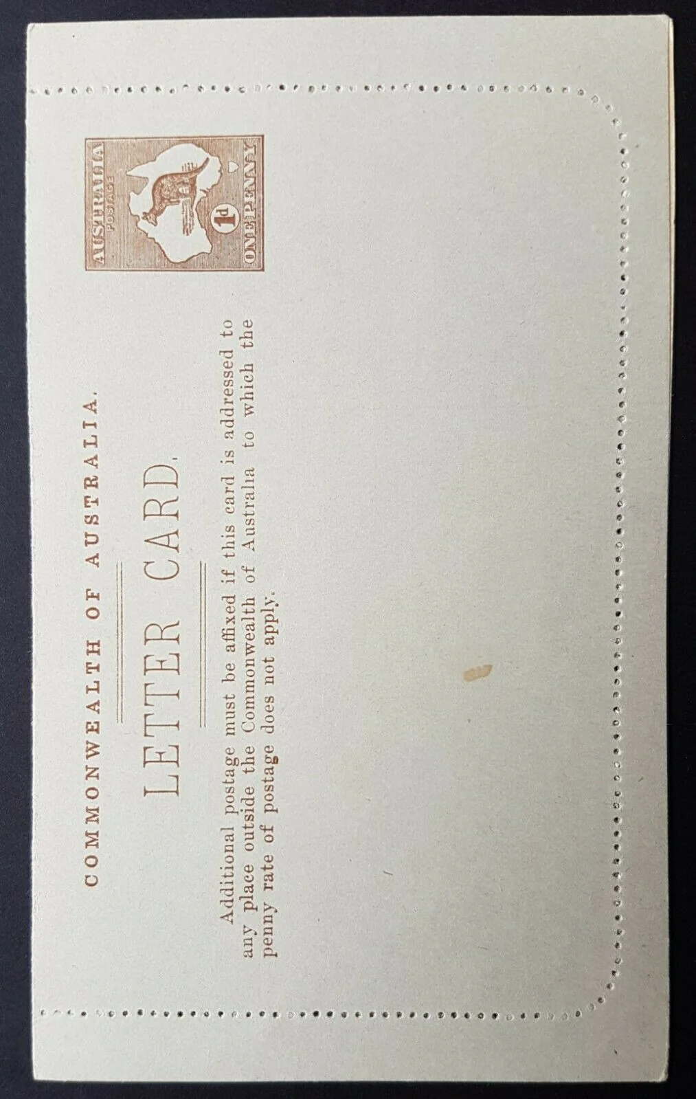 Australia Letter card 1d Kangaroo Portland Botanic Gardens Vic Mint LC-14 -15 C - Image 2