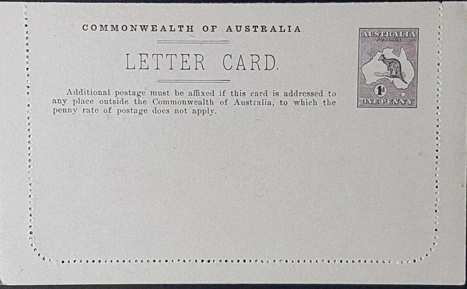 Australia Letter card 1d Kangaroo The Gorge Tasmania LC 14.55 d mint - Image 2