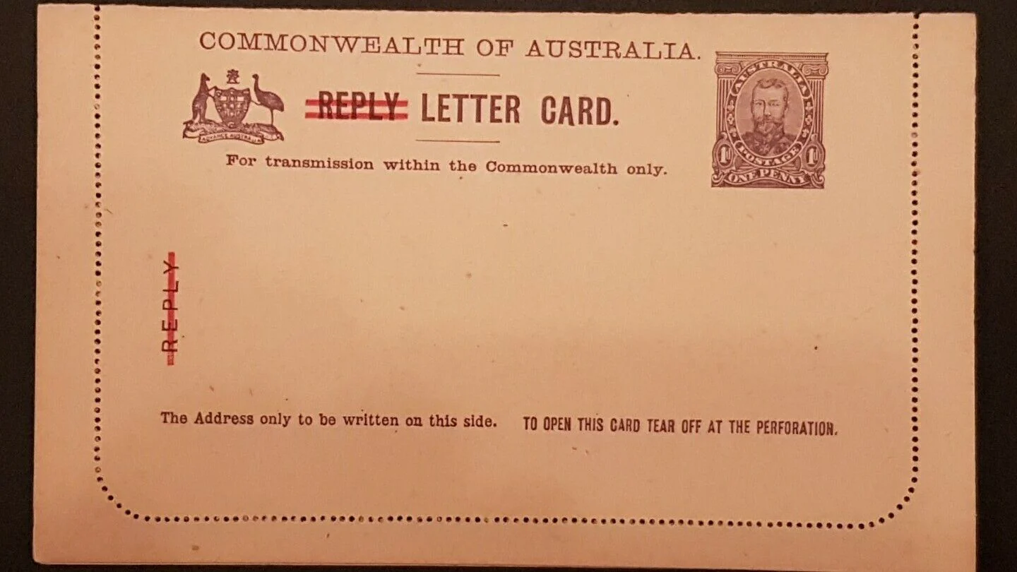 Australia Letter Card 1d KGV fullface Viaduct near Adelaide ACSC LC30-136A train - Image 2