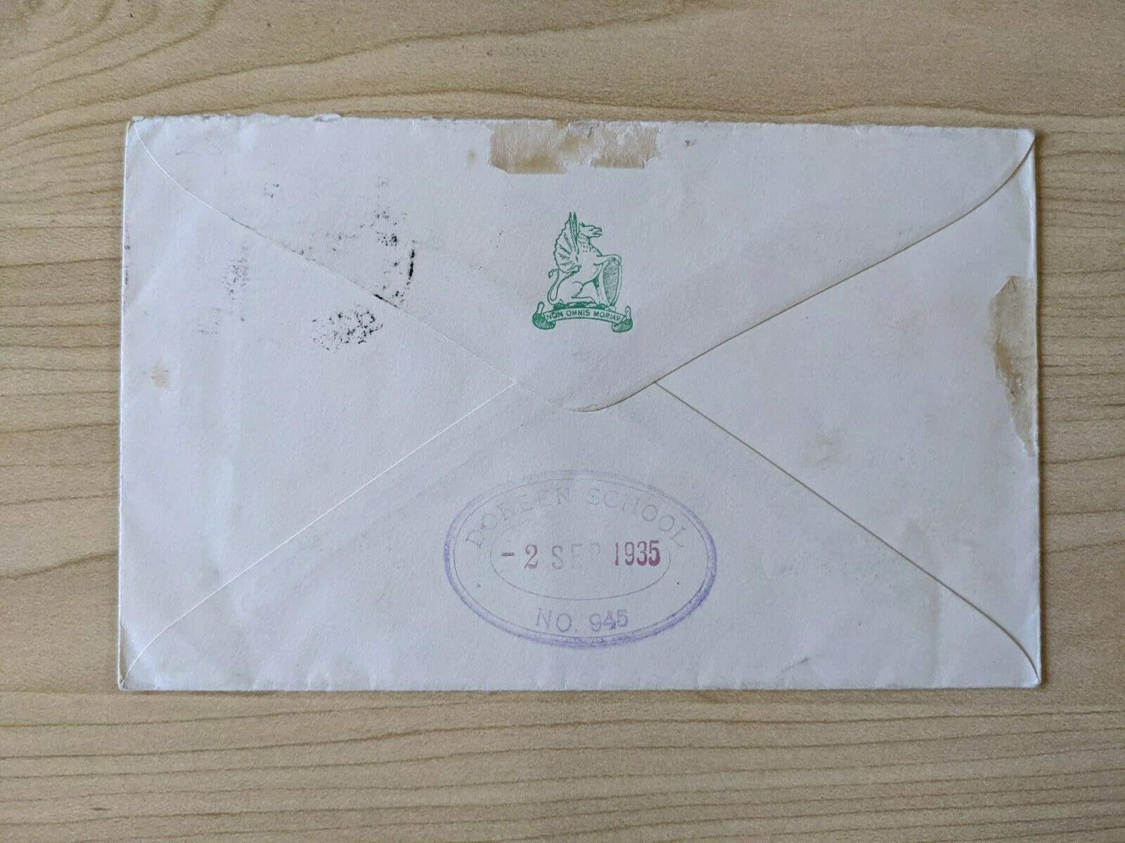 Australia - London GB. 1/6 No Wmk cover backstamped Doreen School Victoria 1935 - Image 2