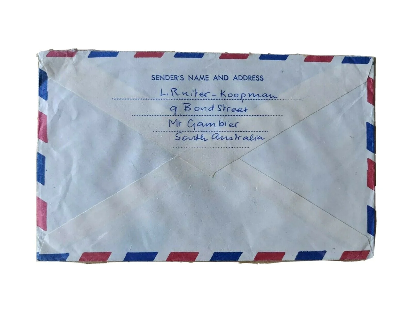 Australia - Netherlands Air Mail with 2/3 Cable solo franking Mount Gambier - Image 2