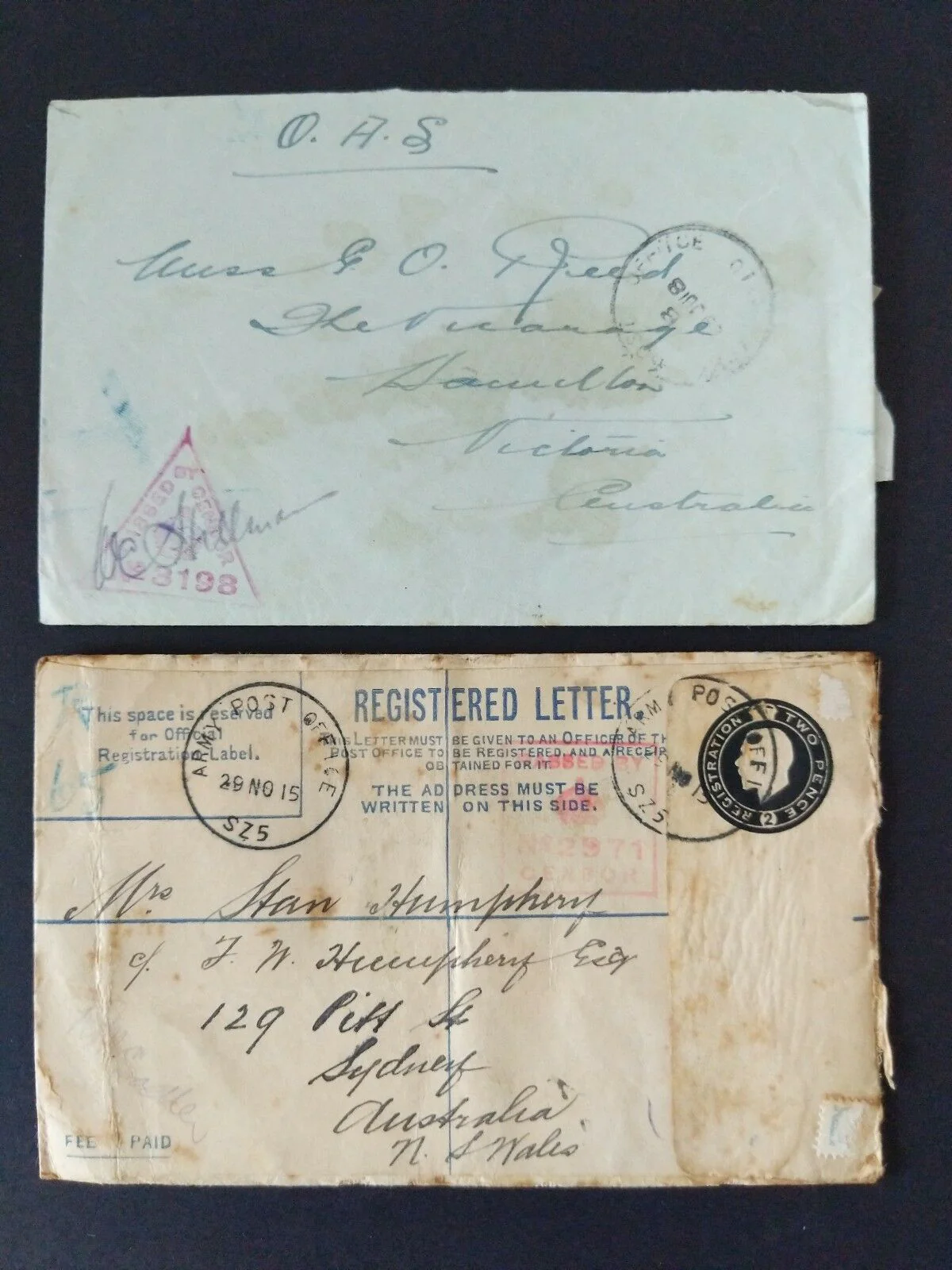 Australia NZ Gallipoli Egypt Palestine WW1 Stationary PO group 8 postcards home - Image 3