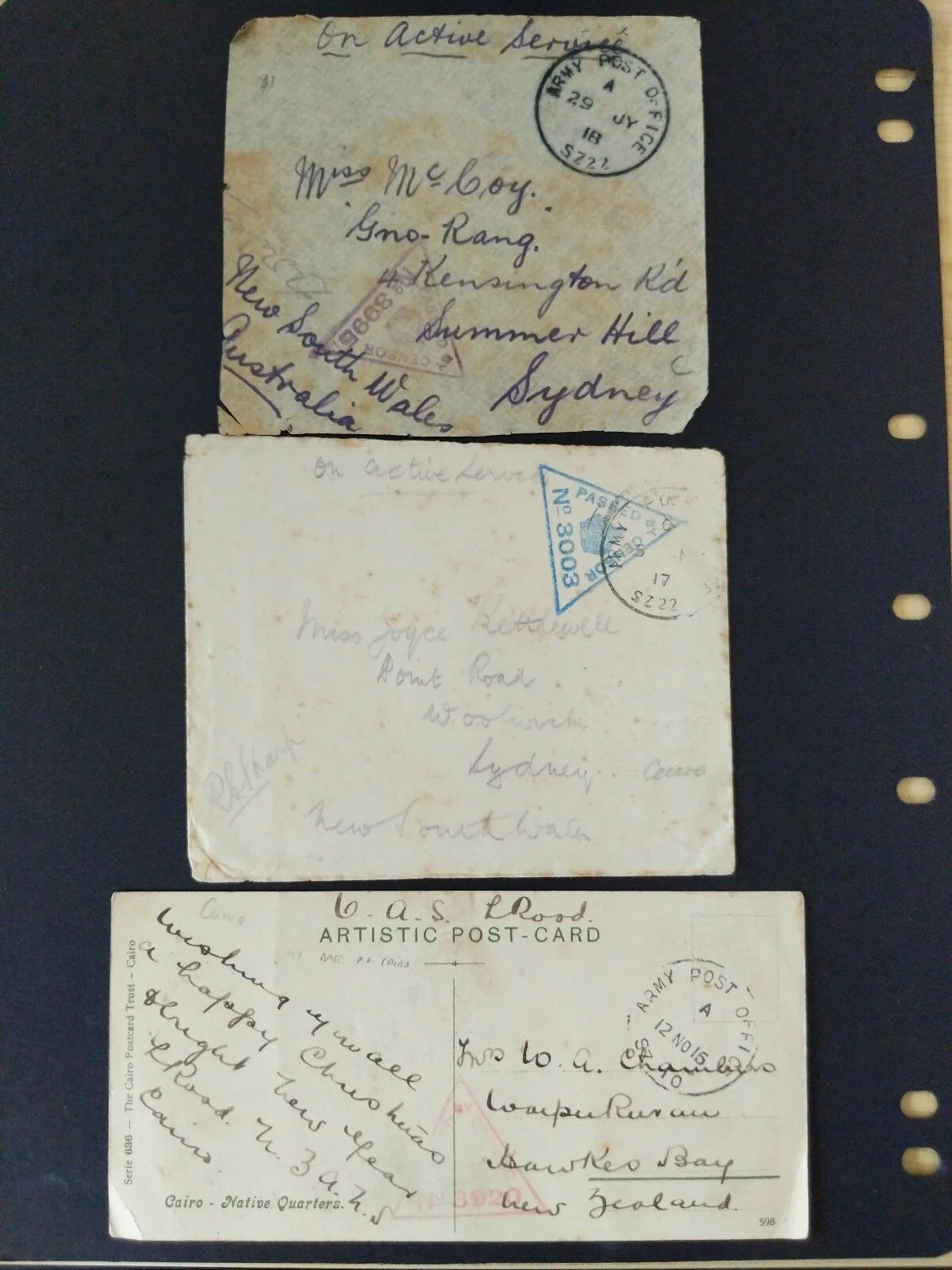 Australia NZ Gallipoli Egypt Palestine WW1 Stationary PO group 8 postcards home - Image 5