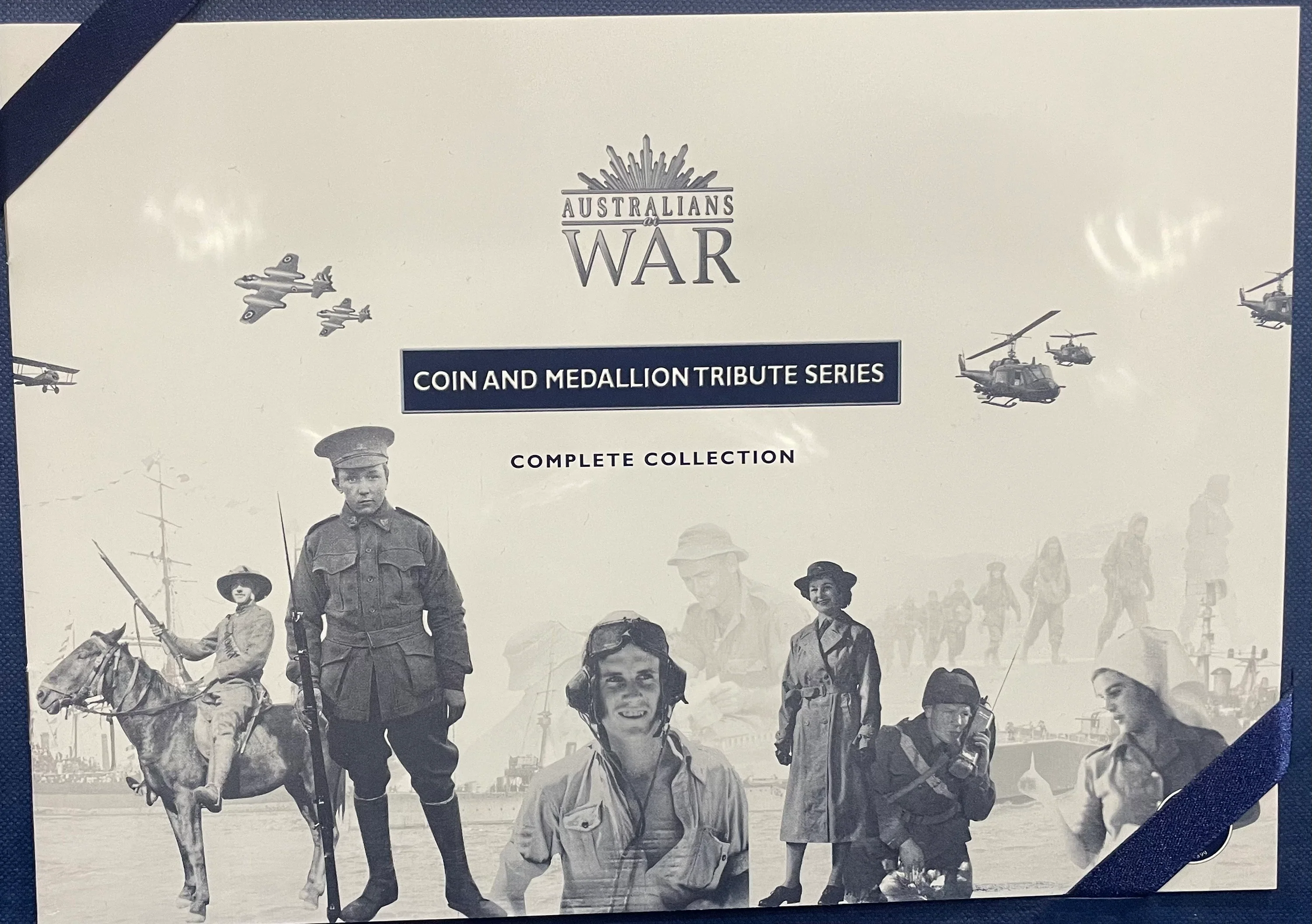 Australia Perth Mint 2003 Kookaburra Silver Coins & Medallions "Australians at War" Complete in Presentation Box - Image 3