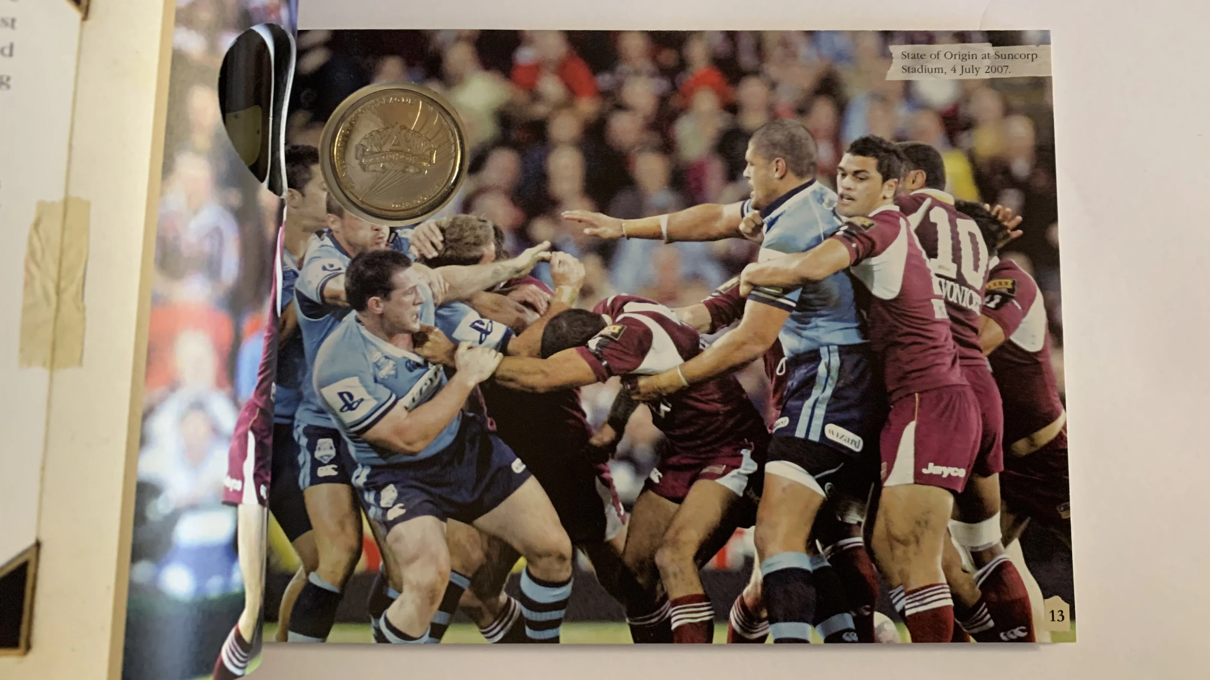 Australia Post 2008 Centenary of Rugby League Stamps and $1 Rugby coin in Limited Issue Booklet - Image 3