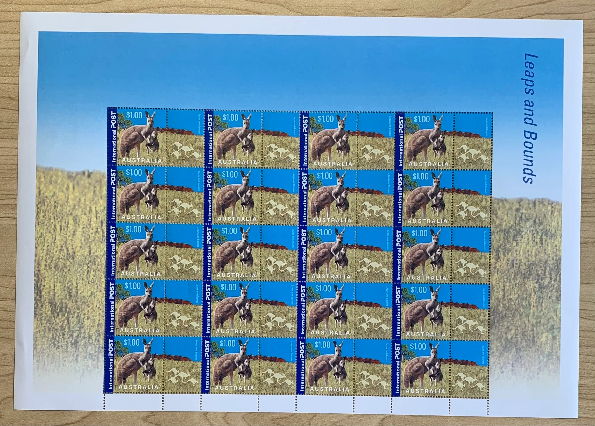 Australia 2001 $1 Leaps and Bounds. SES Stamp Sheet. Limited edition