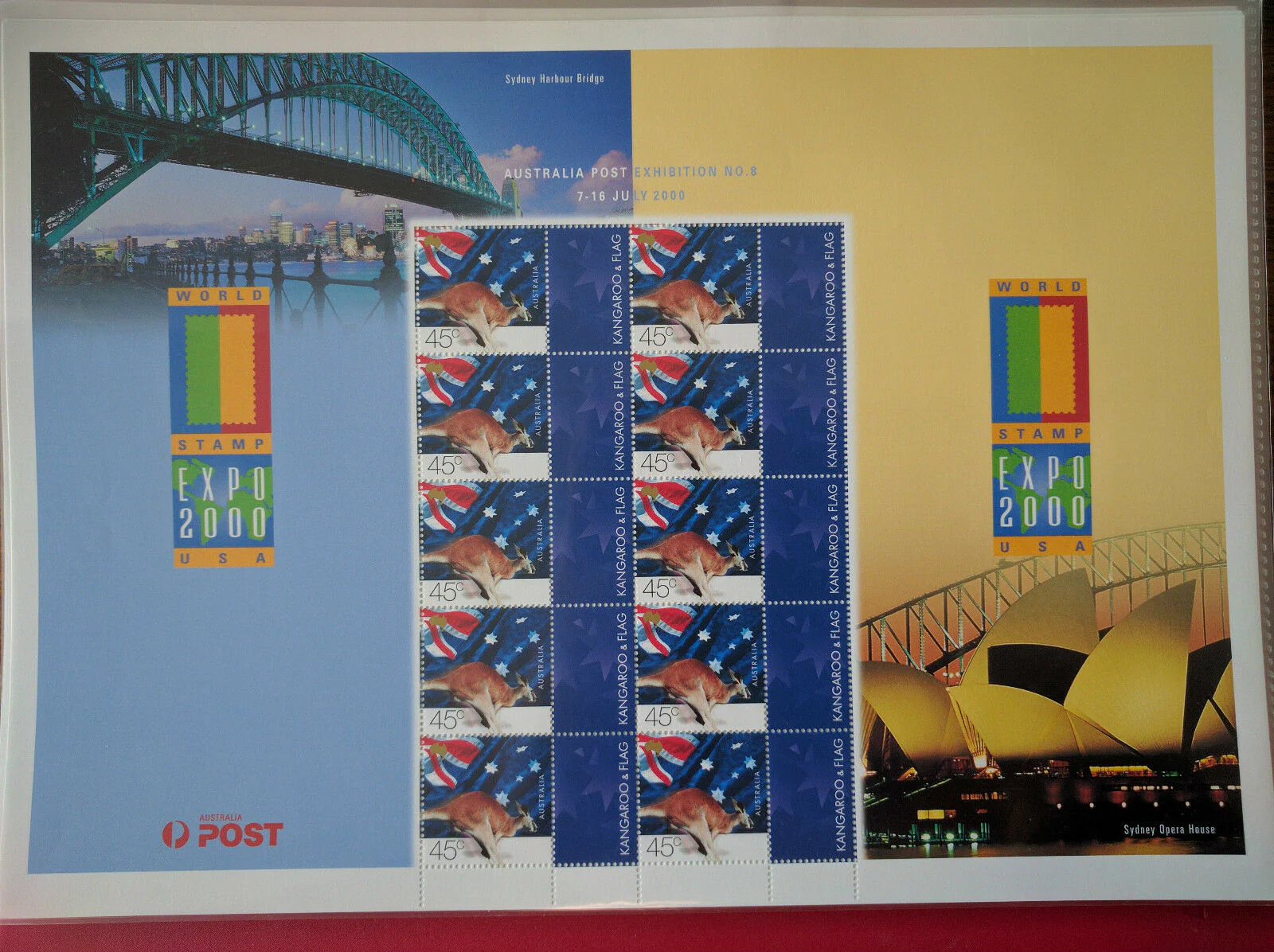 Australia Post - World Stamp Expo 2000 USA Personalised Stamp Sheet Generic
