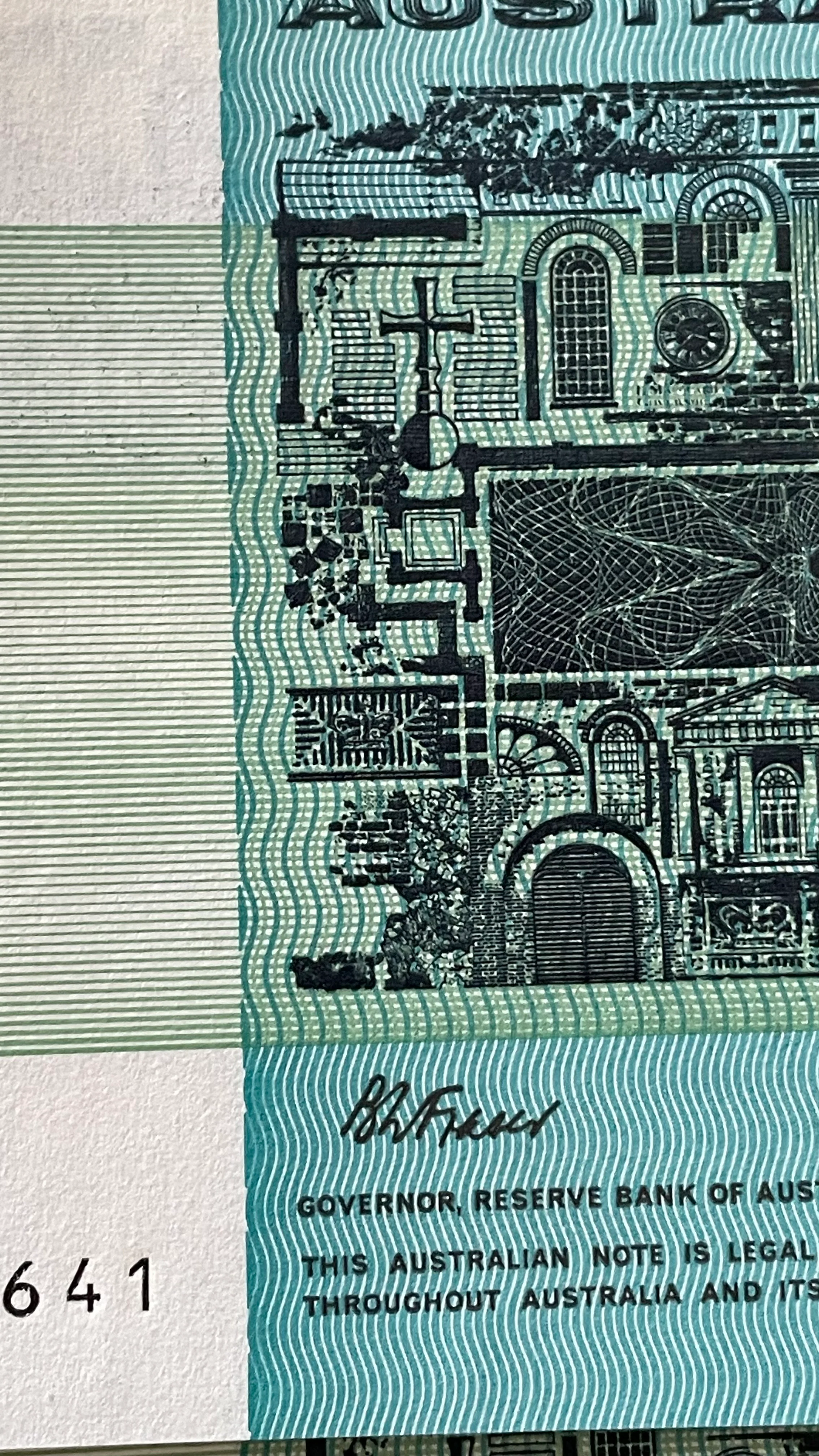 Australia 1991 $10 Fraser Cole Last Prefix Uncirculated Pair without Plate Letter. R313aL - Image 2