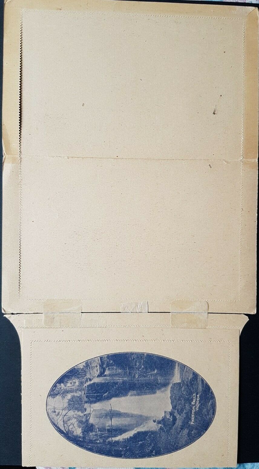 Australia Reply Letter Card 1d fullface KGV Town Hall Sydney Reply Phantom Falls - Image 4