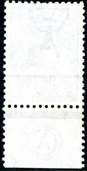 Australia SG 10 9d Violet Kangaroo On Map CA Monogram Fine Used - Image 2