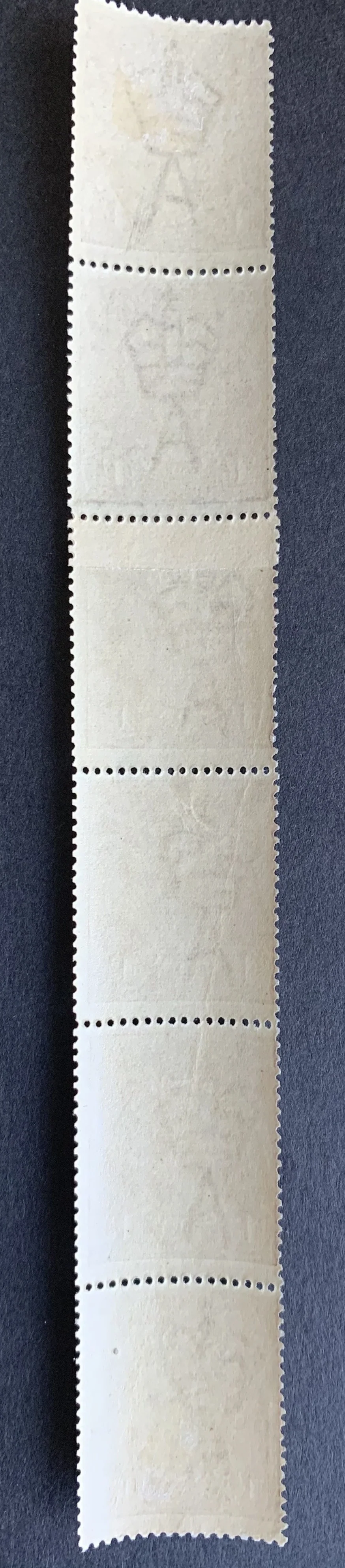 Australia SG 59 1½d red-brown KGV Single watermark coil strip of 6 MUH - Image 2