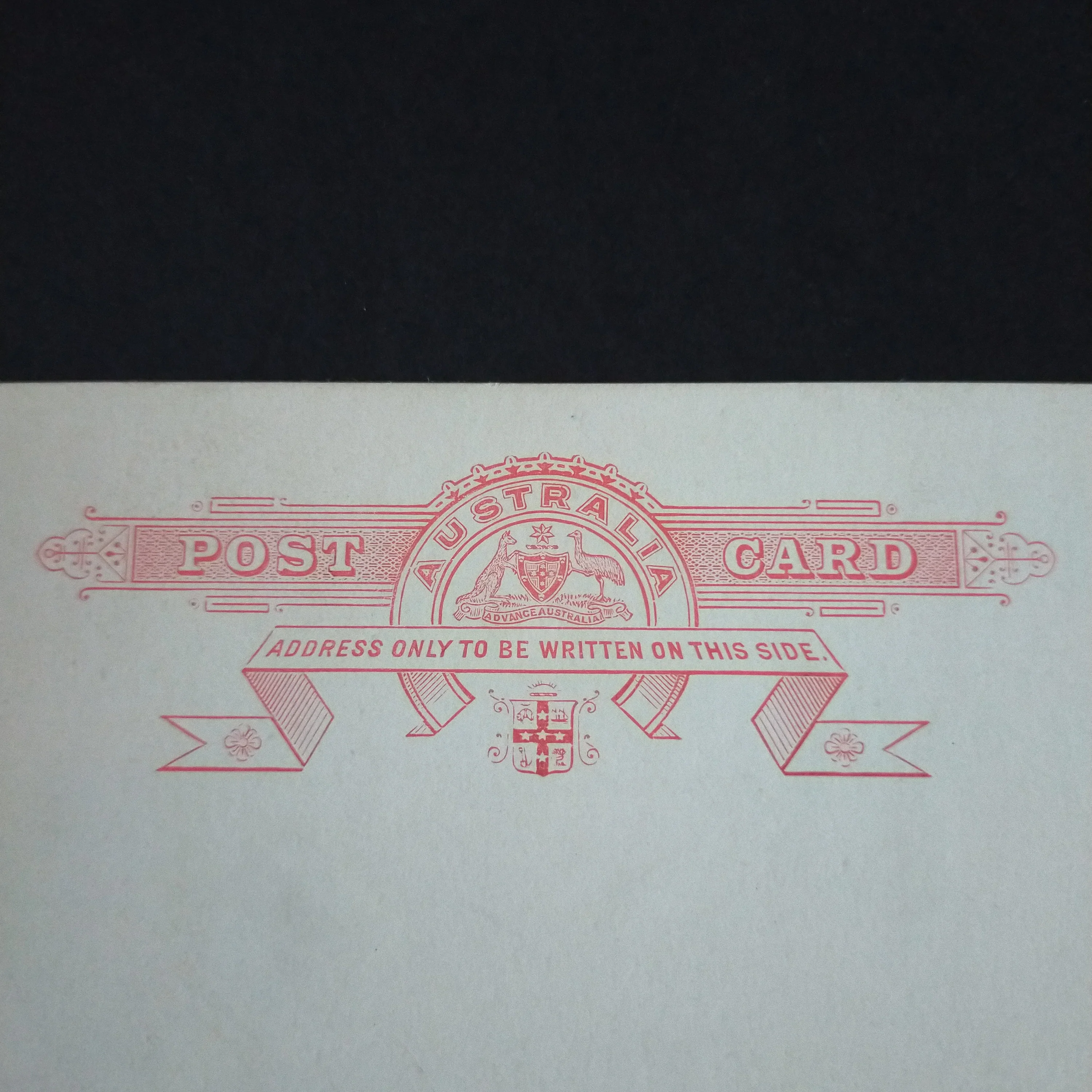 Australia Vintage Postal Card KGV 1d Stamp Frontal Facing Effigy - Image 4