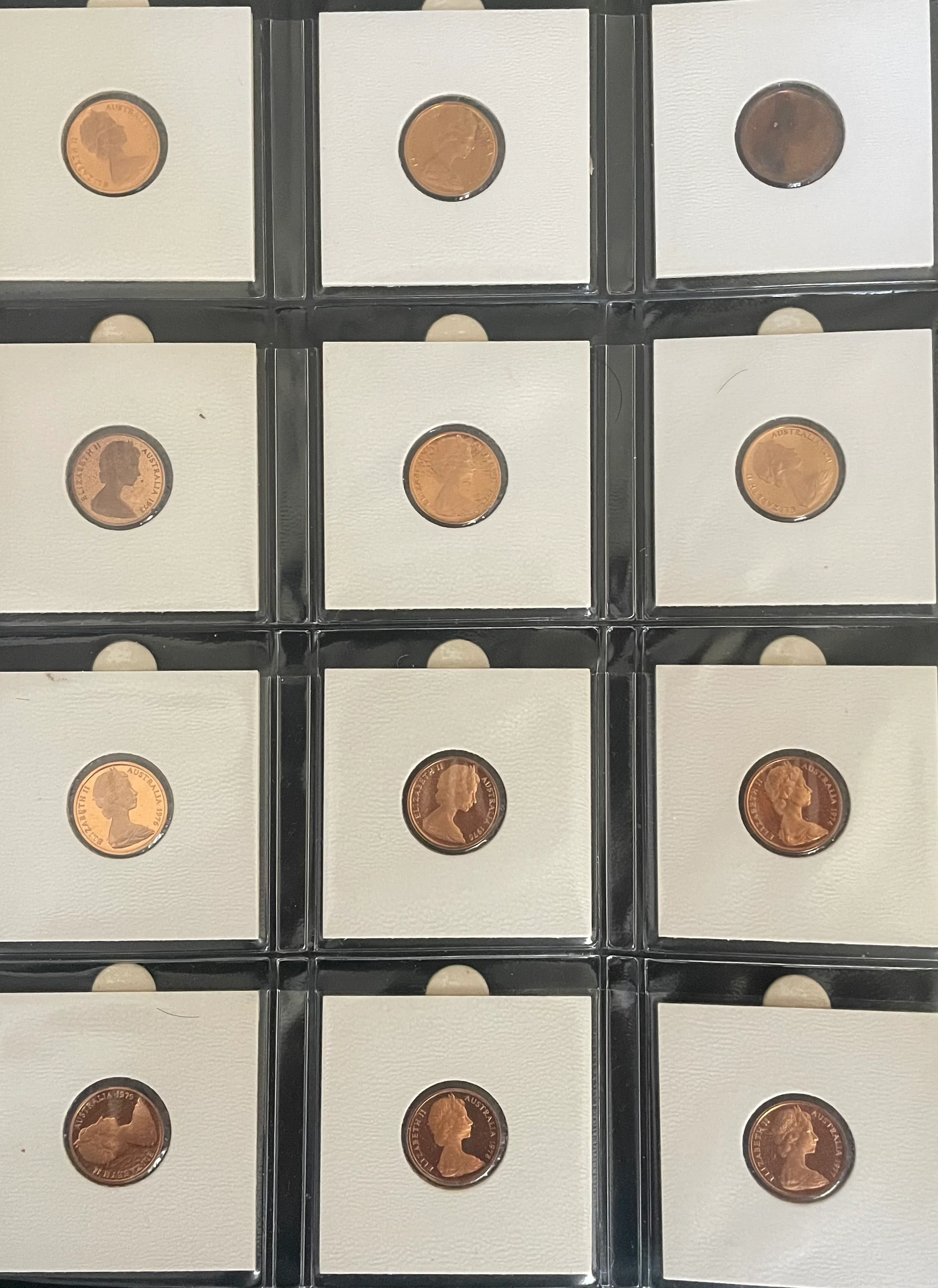 Australian 1966-1991 1c One Cent Proof Coin Collection - Image 3