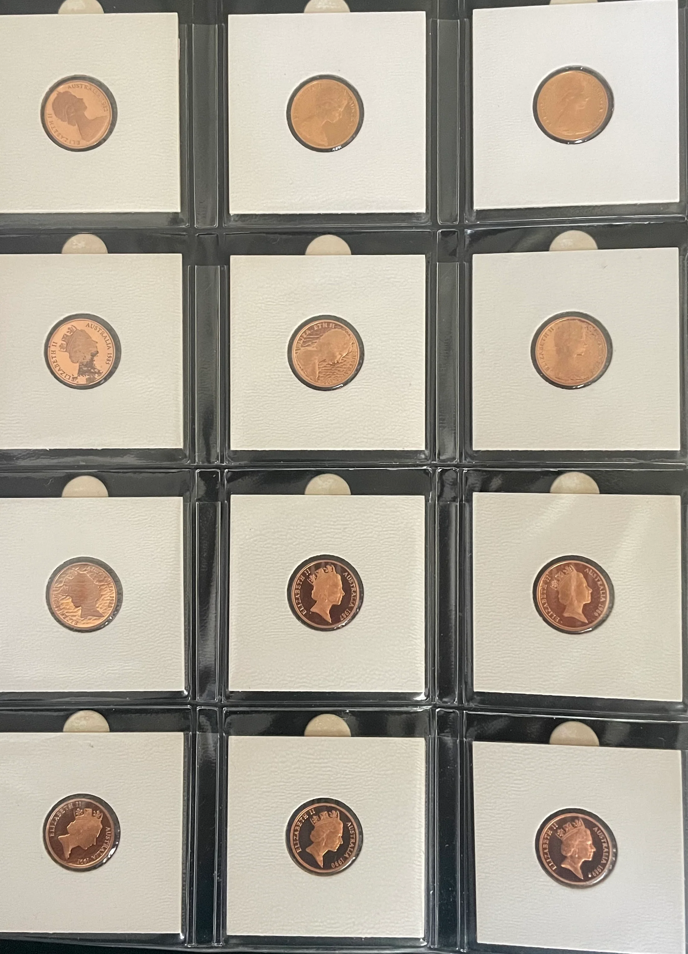 Australian 1966-1991 1c One Cent Proof Coin Collection - Image 5