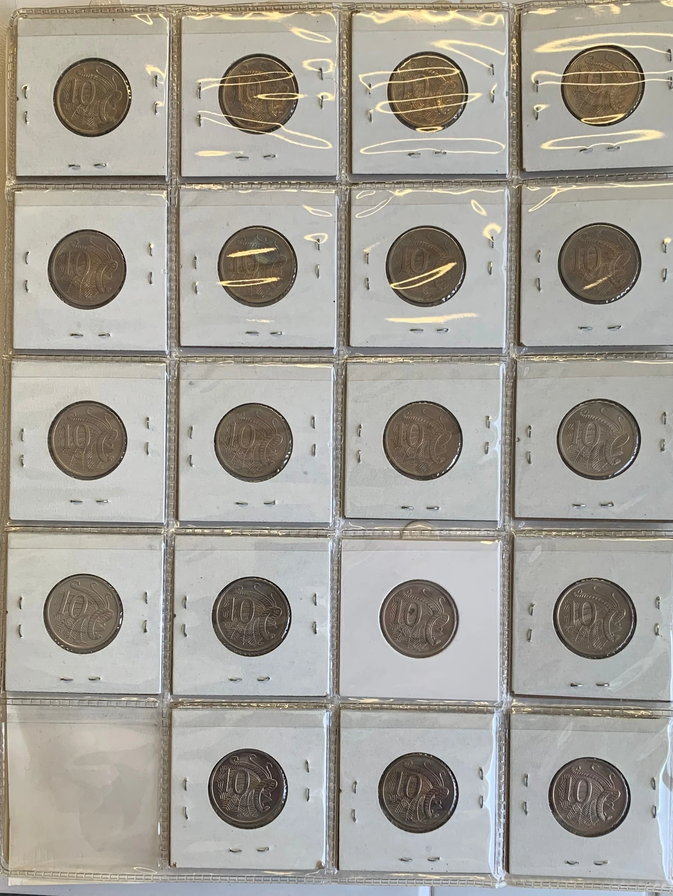 Australian 1966 to 2002 10c uncirculated Coin Collection - Image 2