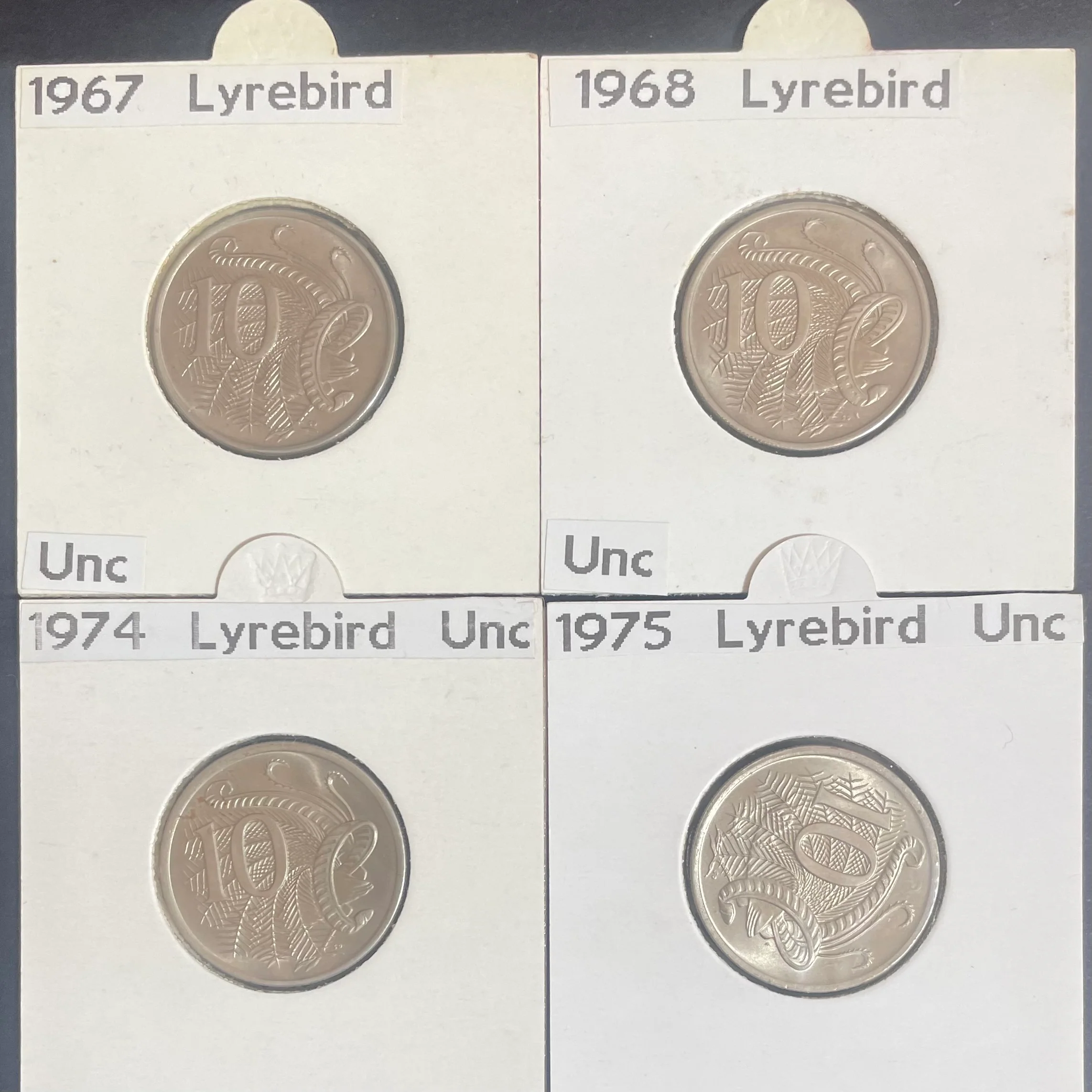 Australian 1967 to 2019 10c uncirculated Coin Collection