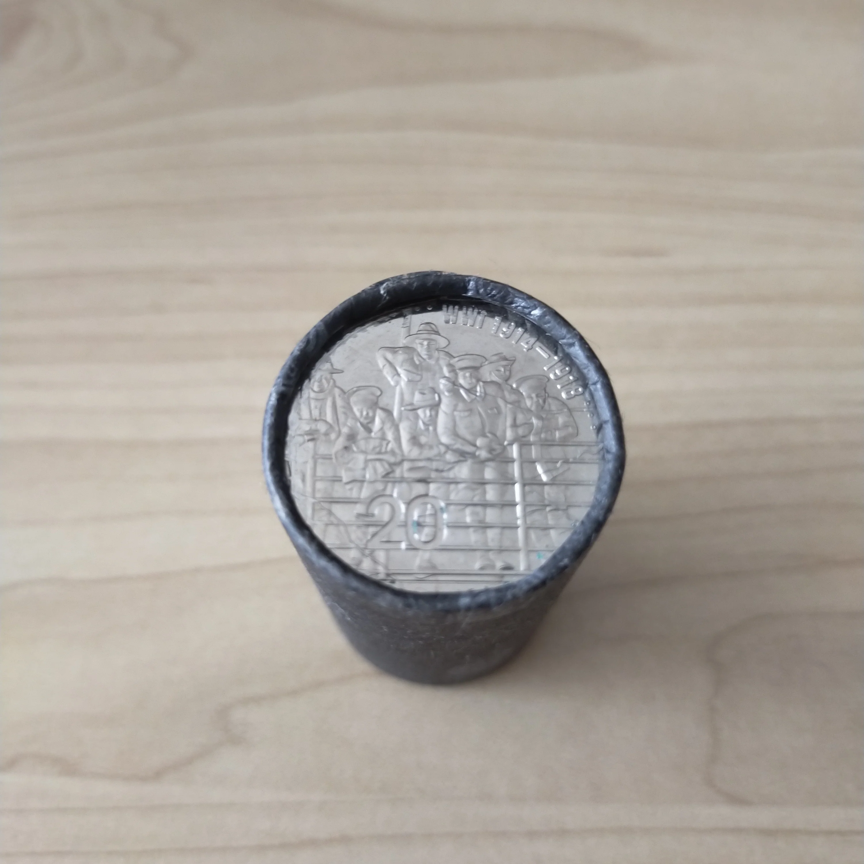 Australian 2015 20c WWI ANZACs Remembered Coin Cotton & Co Roll - Image 2