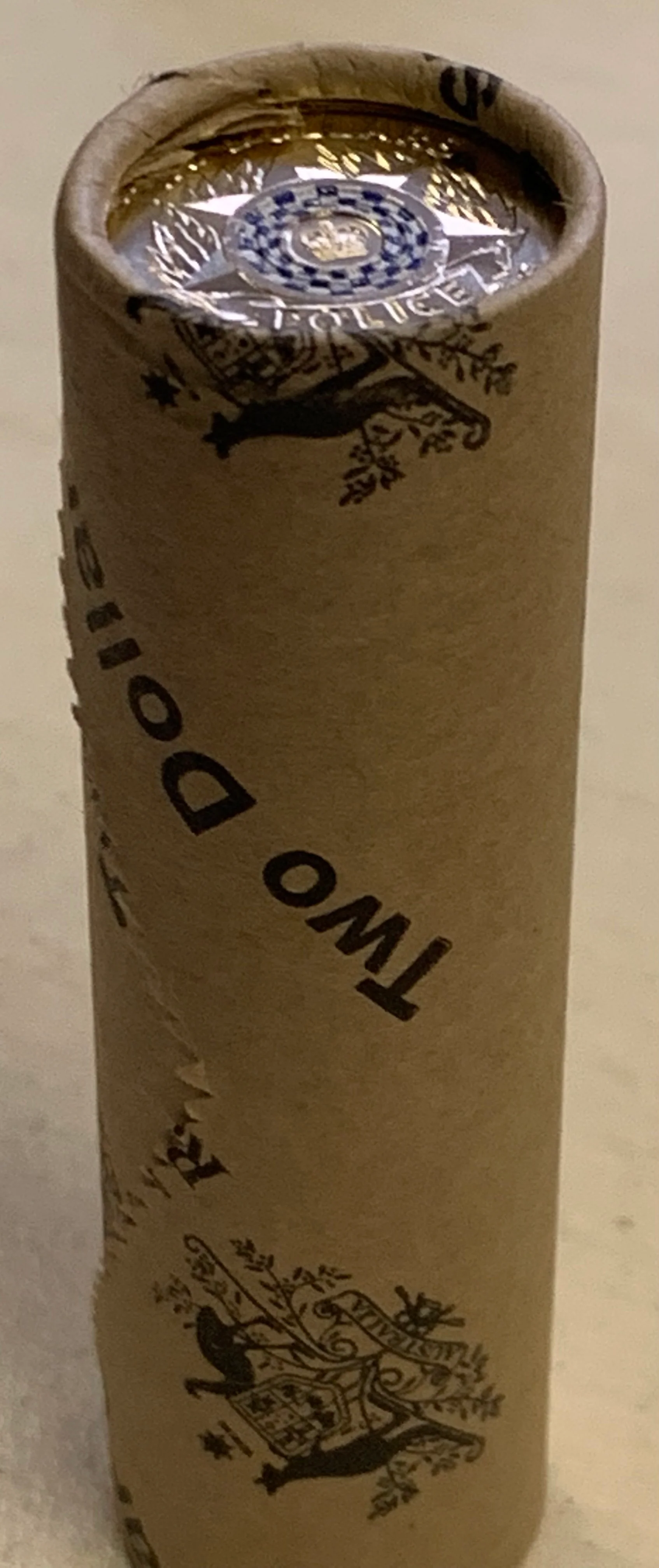 Australian 2019 Royal Australian Mint $2 Police Coloured Coin RAM Roll - Image 3
