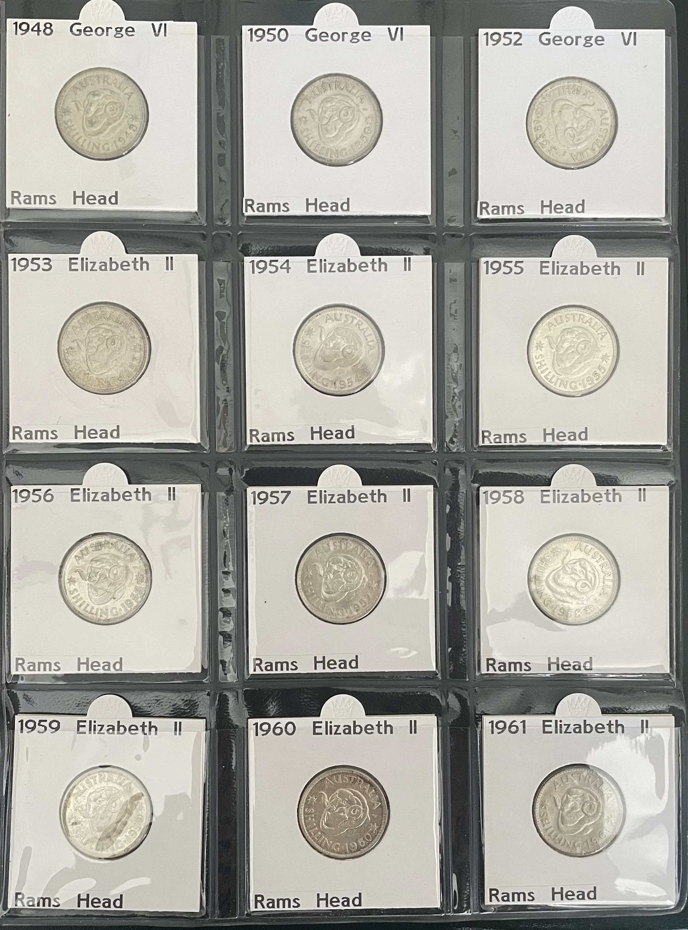 Australian Silver Shilling 1/- Set Complete Including 1921 & 1933 - Image 11