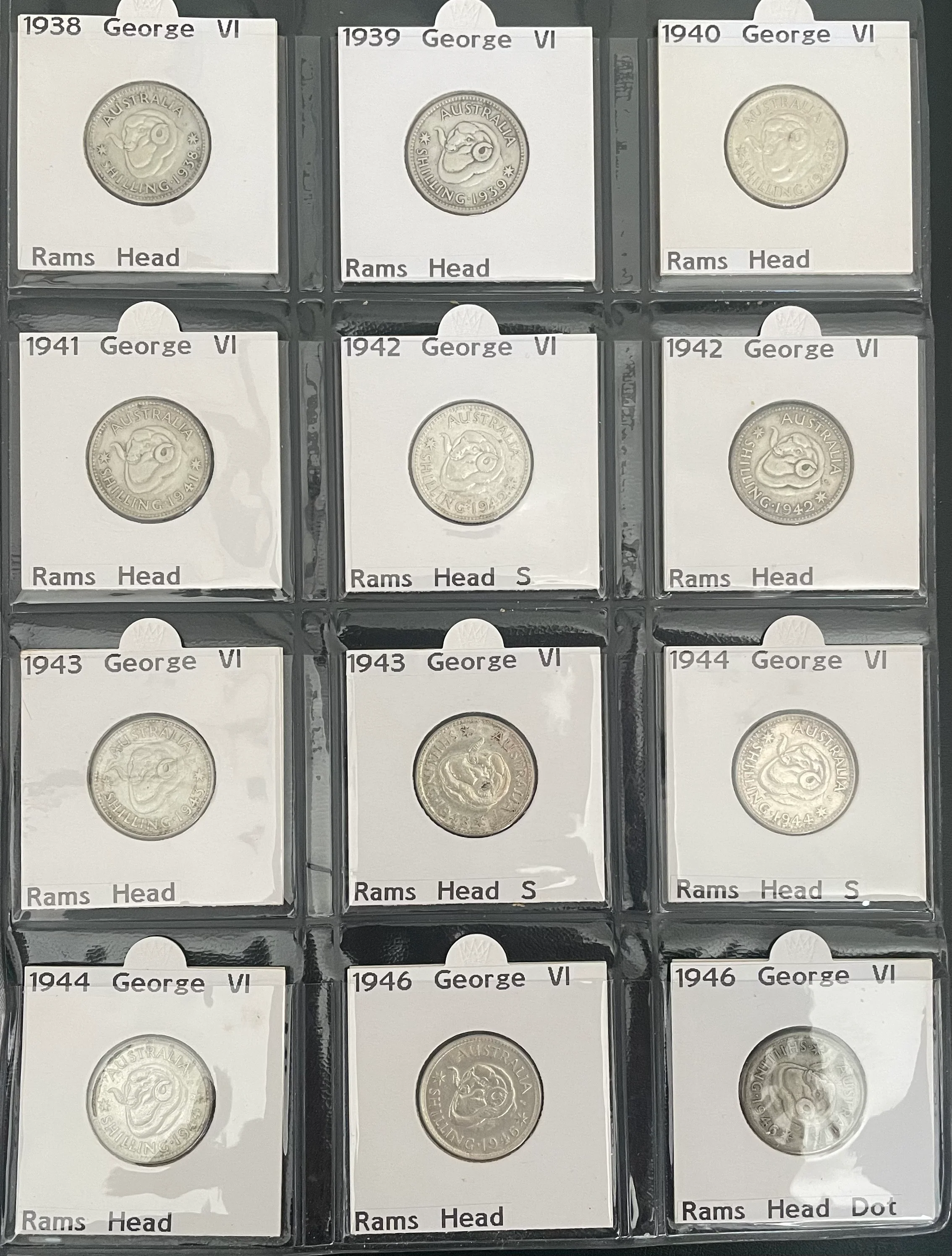 Australian Silver Shilling 1/- Set Complete Including 1921 & 1933 - Image 6