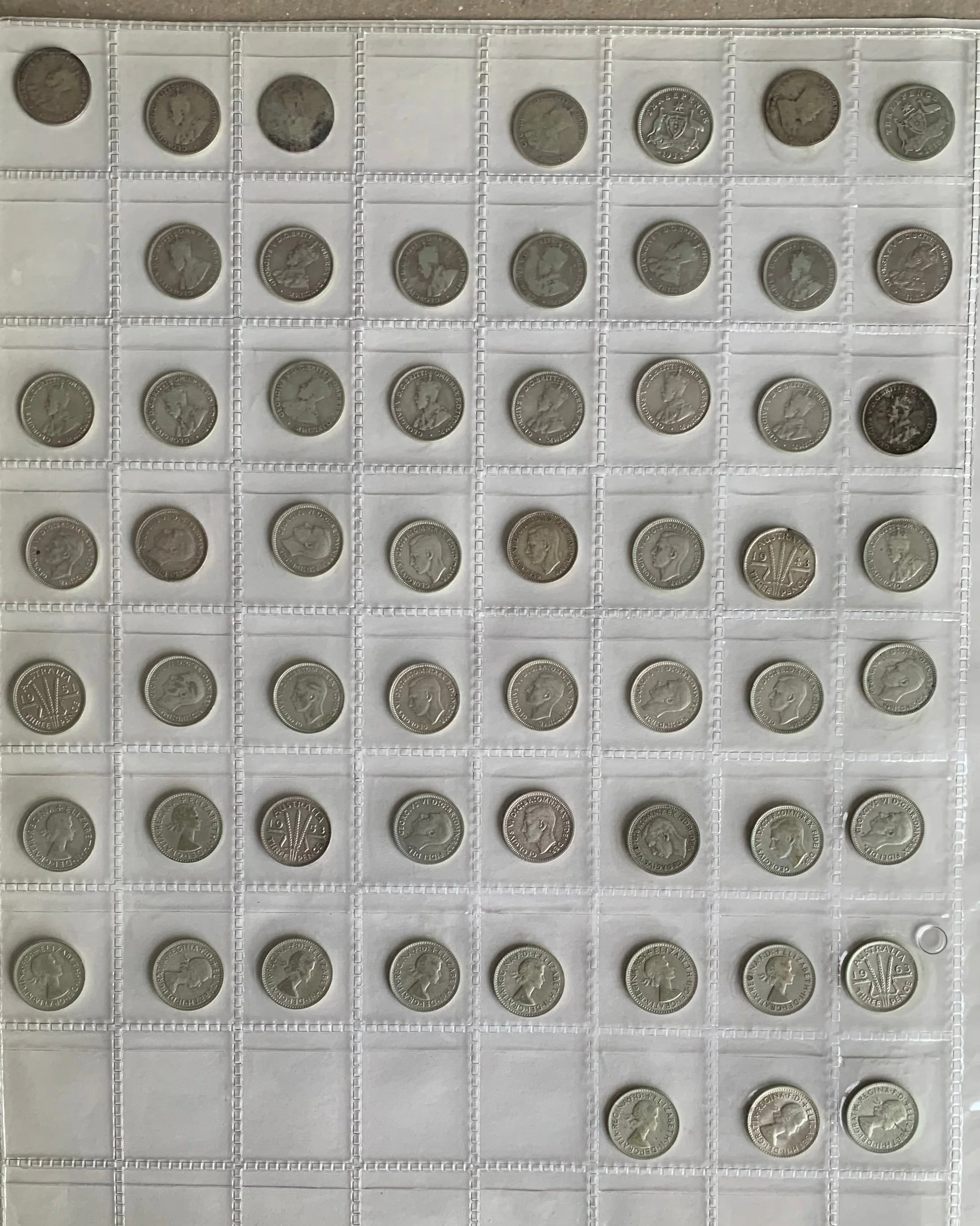 Australia 1910-64 Threepence Three Pence 3d collection Silver Coins except overdates - Image 2
