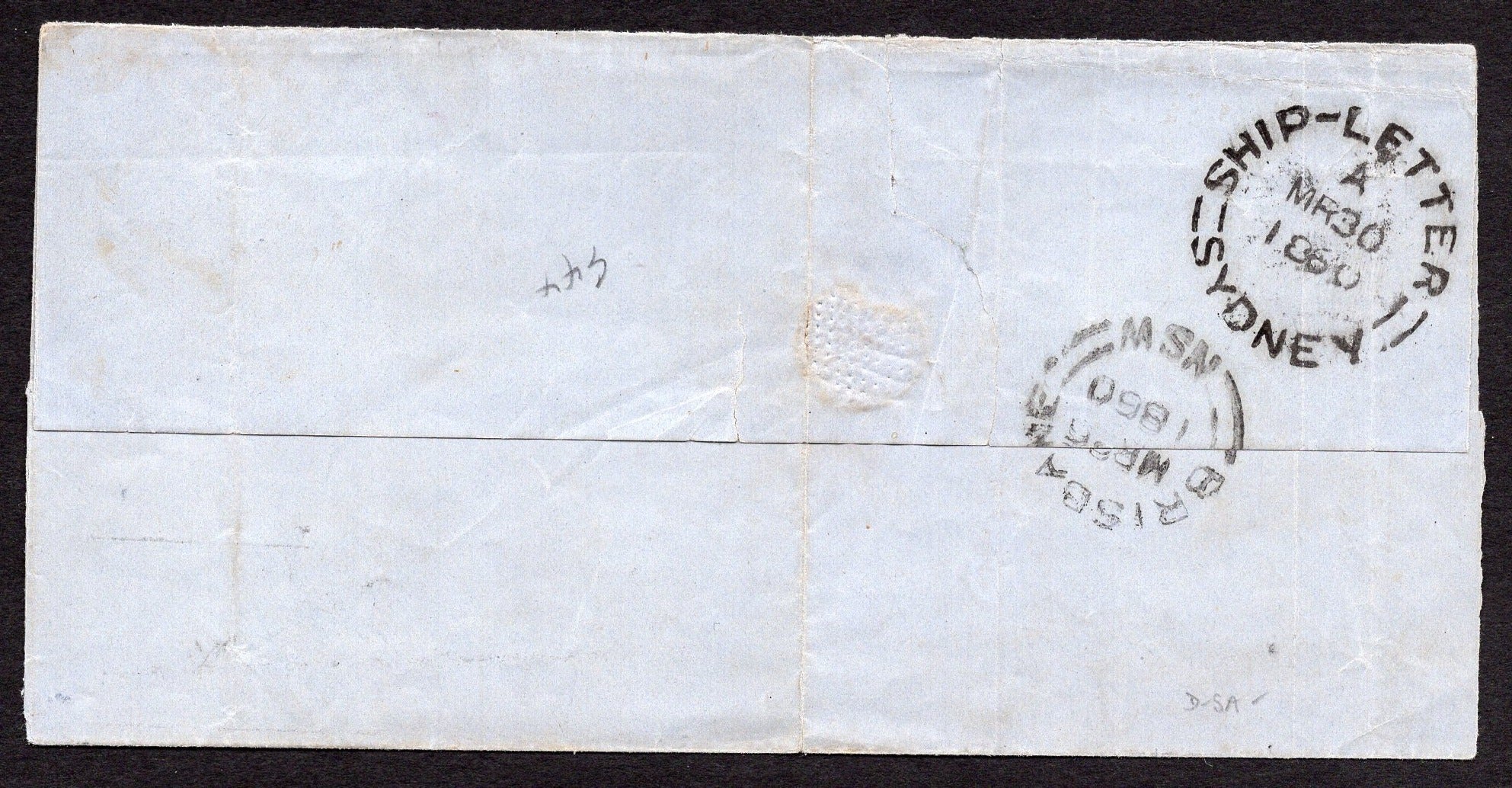Australian States Queensland 1860 NSW 6d Diadem on cover Brisbane to Sydney - Image 2