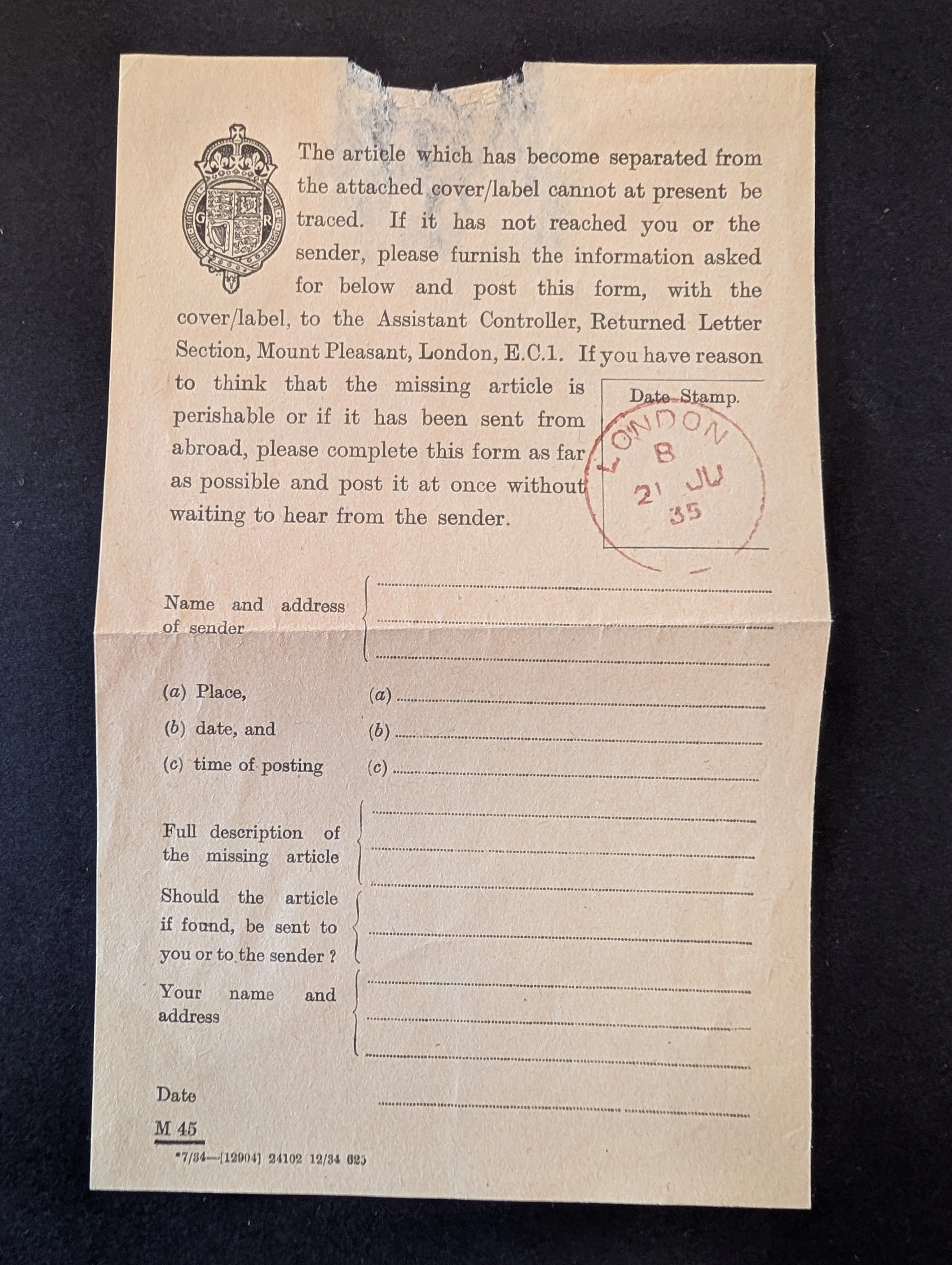 Bahamas Cover to Cambridge England Contents Missing - Image 2