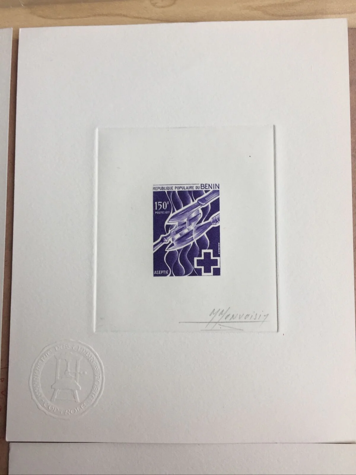 Benin 1977 150f. Red Cross Artist Signed Die Proofs 4 Colours SG666 - Image 3