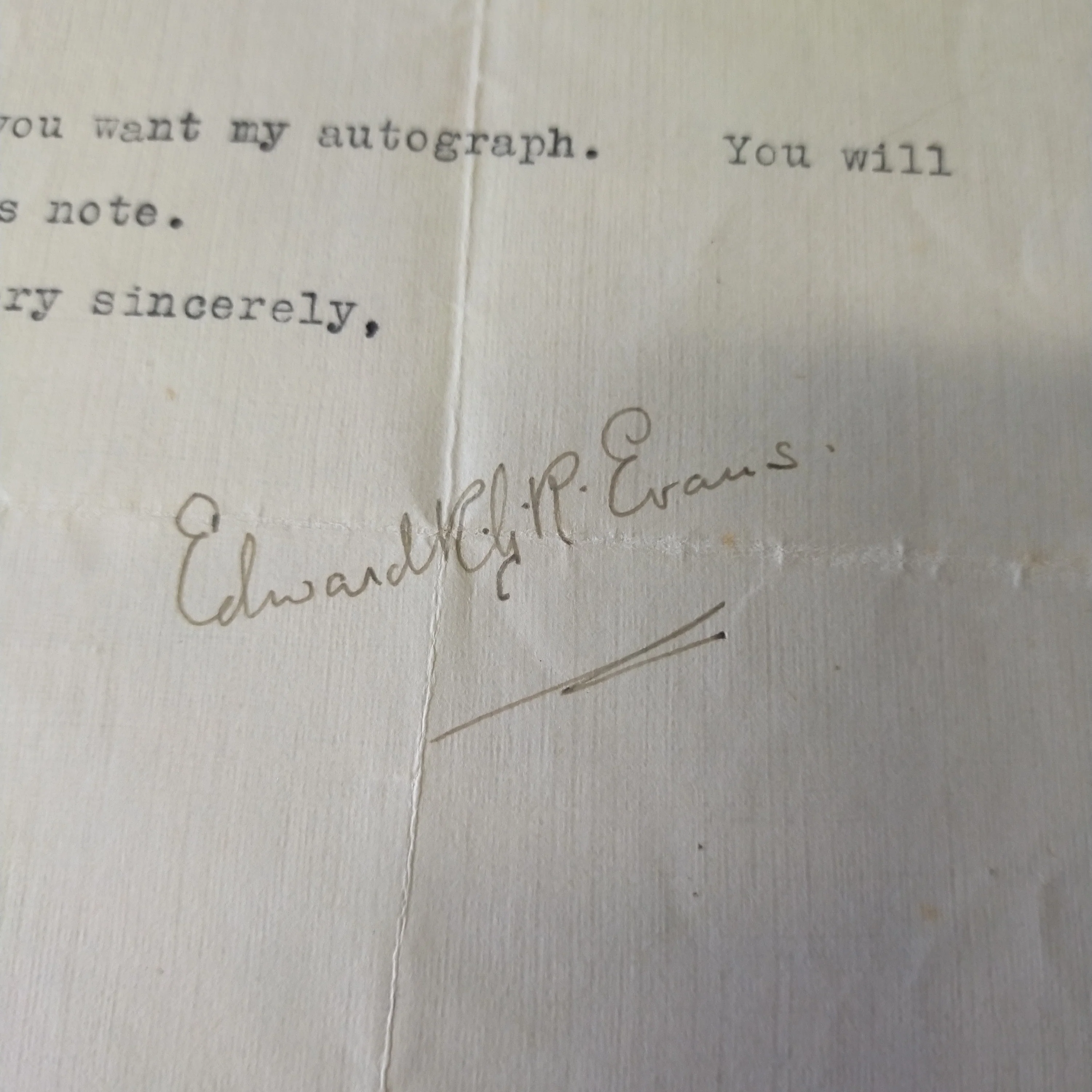 British Antarctic Expedition 1913 short letter on expedition London letterhead signed by Lieutenant Teddy Evans - Image 3