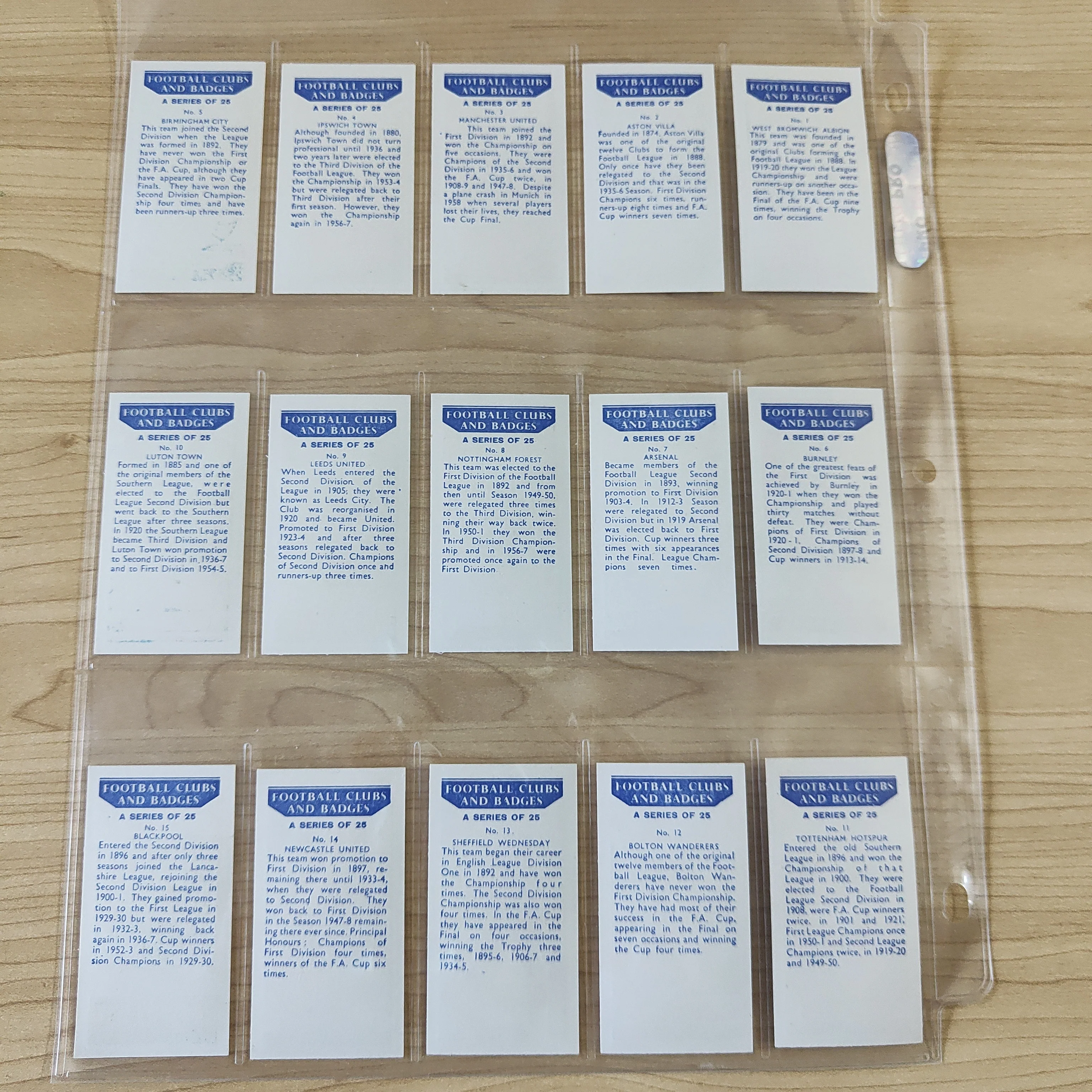 Circa 1960's Football Clubs and Badges Set of 25 Cigarette Cards - Image 2