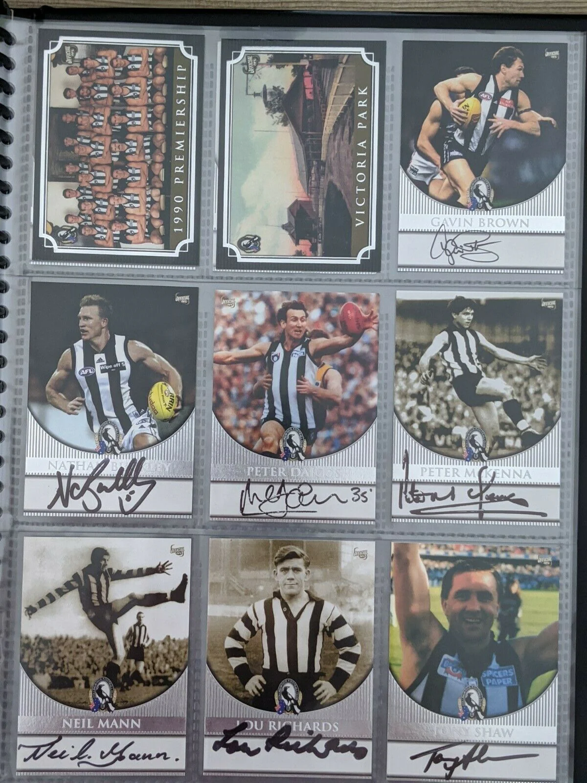 Collingwood AFL Hall Of Fame Card Collection (110)+ 9 Signatures Limited 66/250 - Image 11