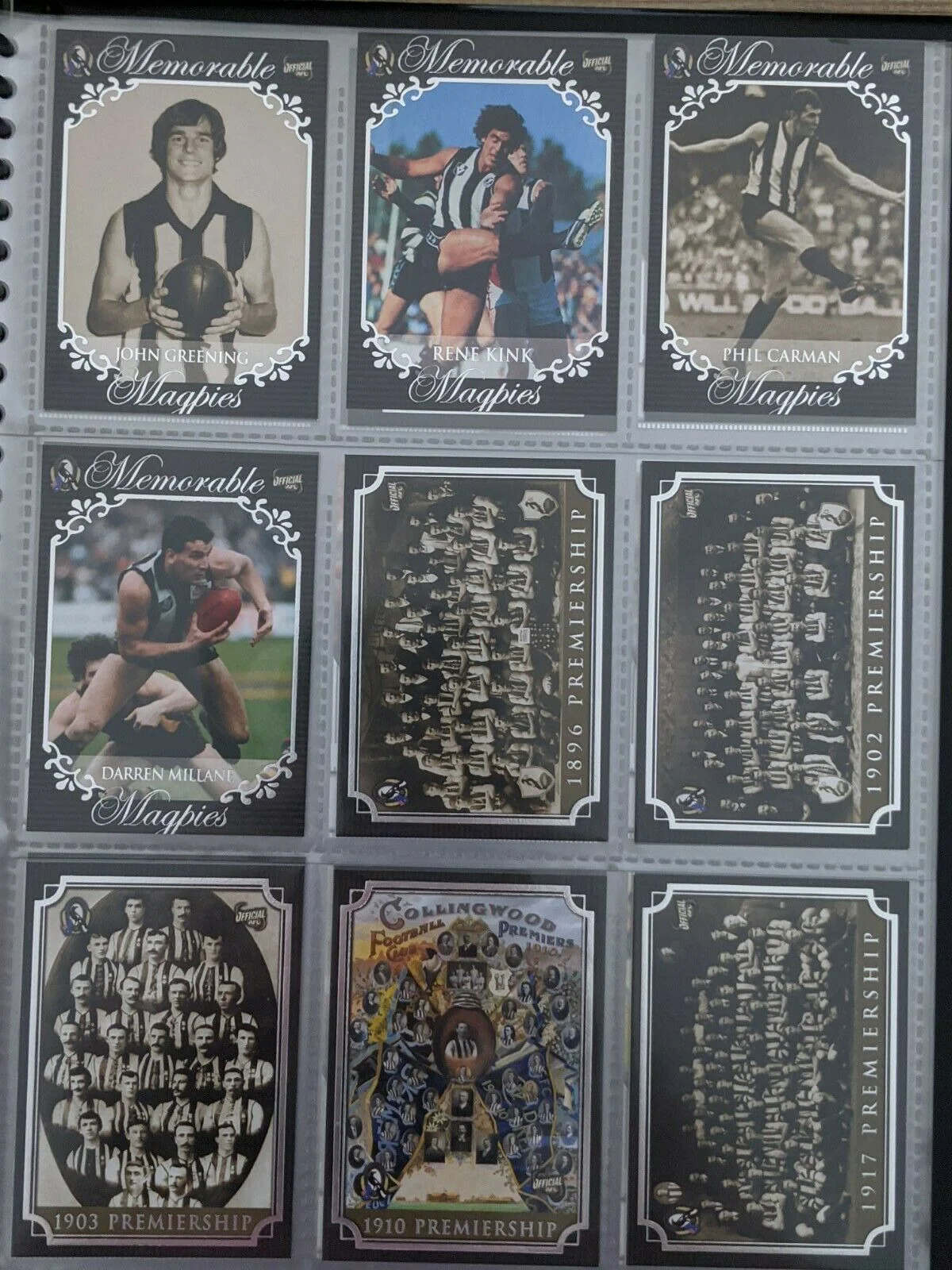 Collingwood AFL Hall Of Fame Card Collection (110)+ 9 Signatures Limited 66/250 - Image 9