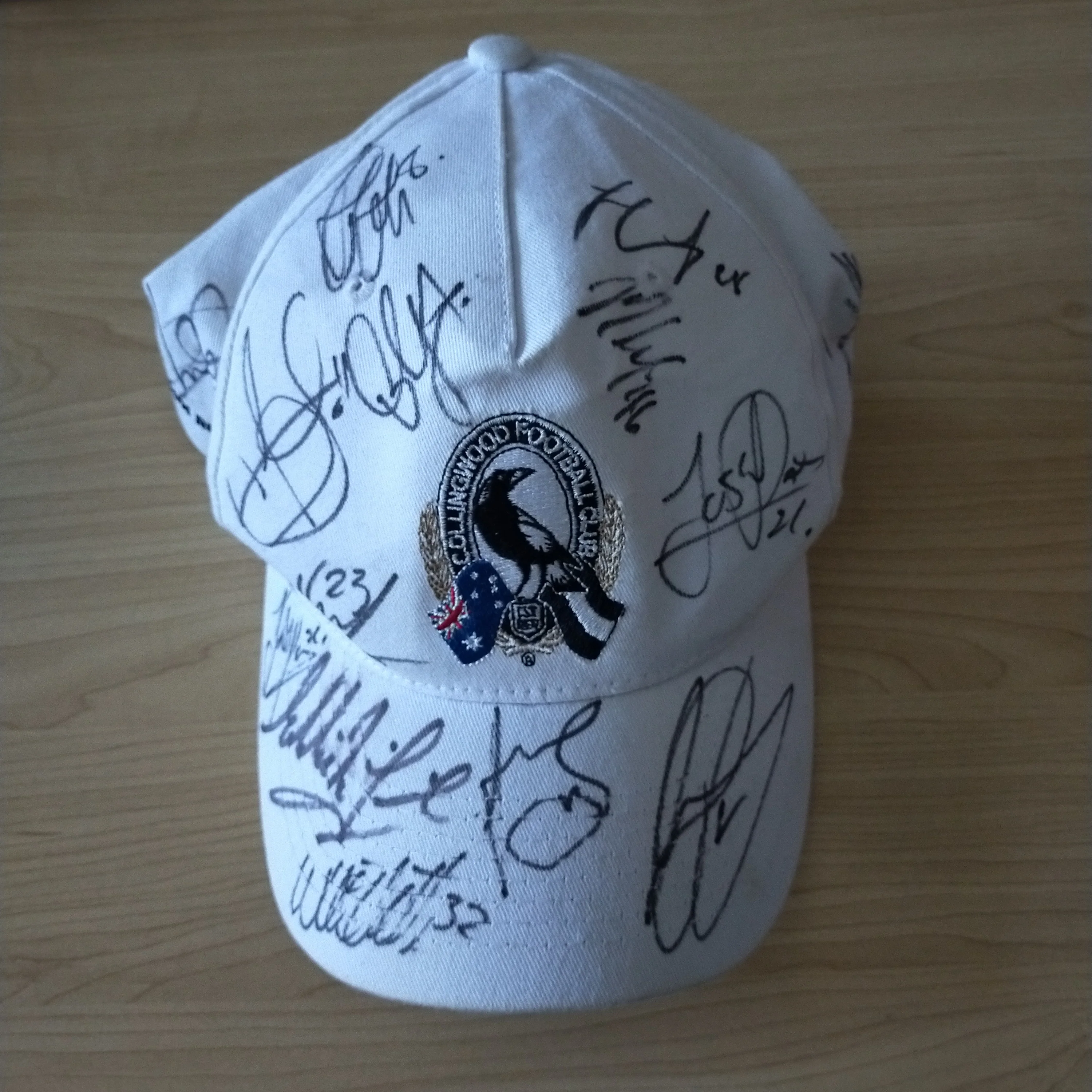 Collingwood Football Club Family Fun Run and Walk Hat Signed By Collingwood Team