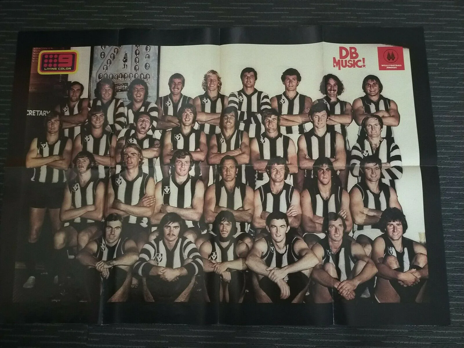 Collingwood Football Club Seniors 1976 Magazine Which Folds Out To Poster - Image 6