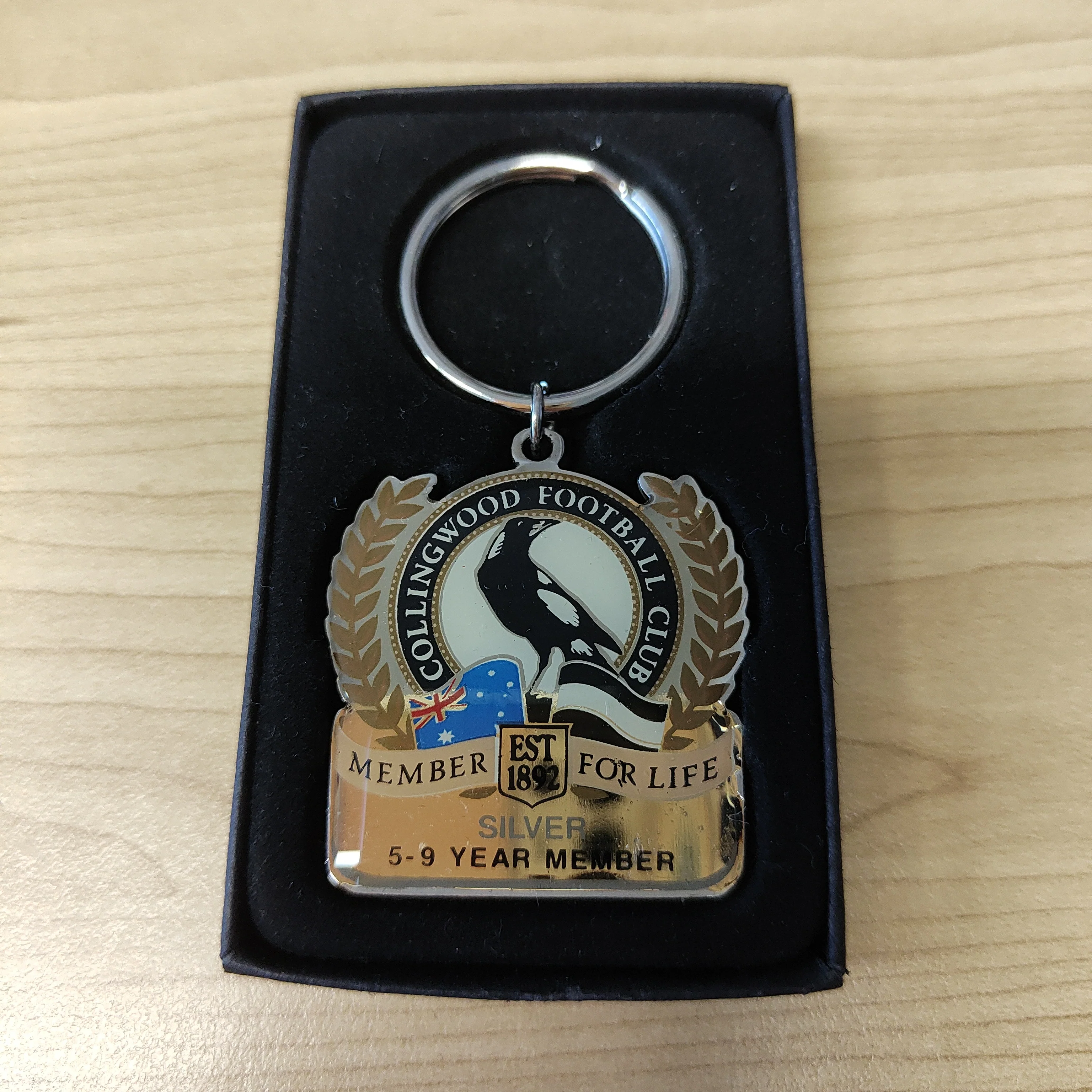Collingwood Football Club Silver 5-9 Year Member Keyring