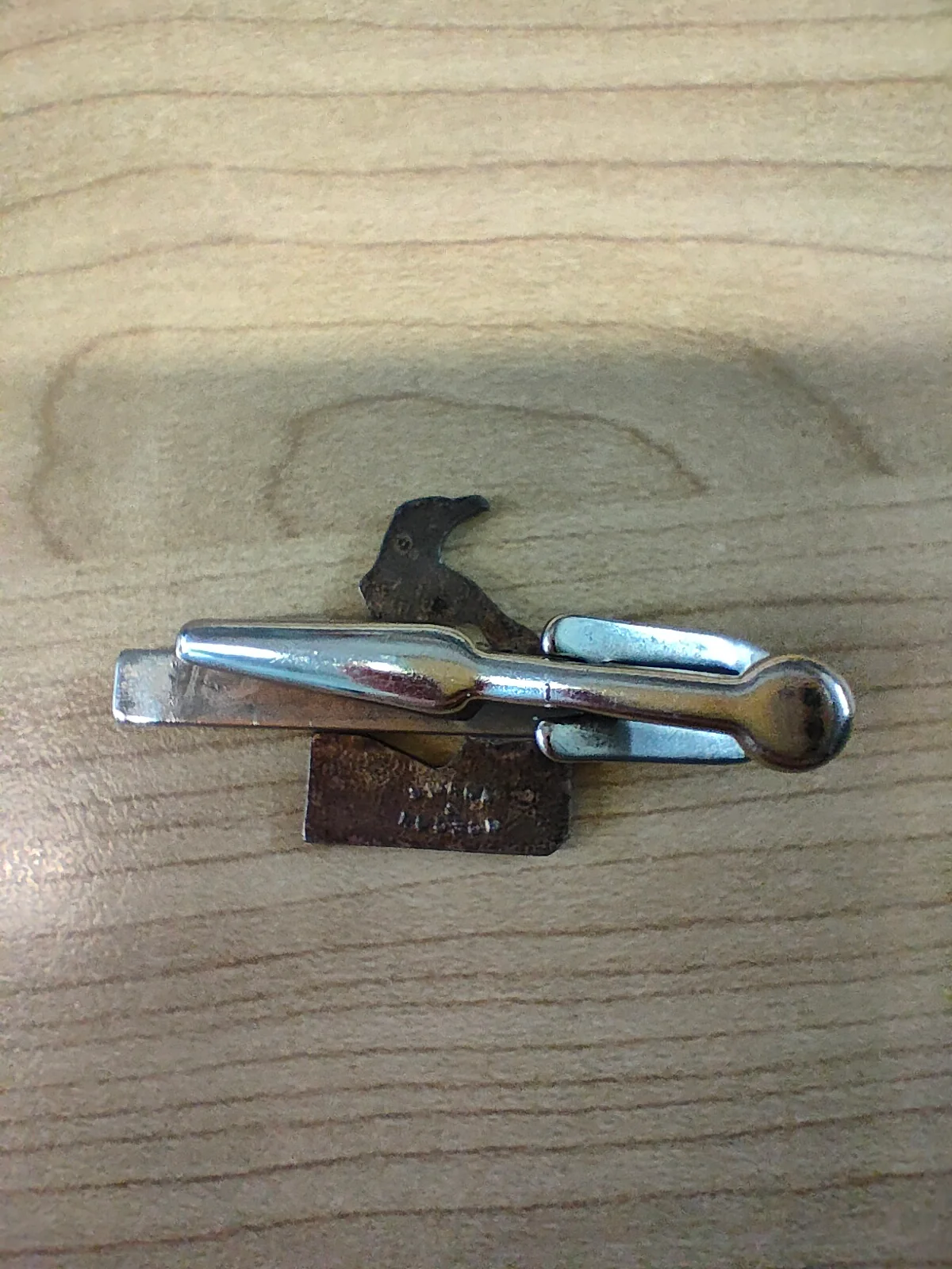 Collingwood Football Club Vintage Enamel Tie Clip With Magpie - Image 2