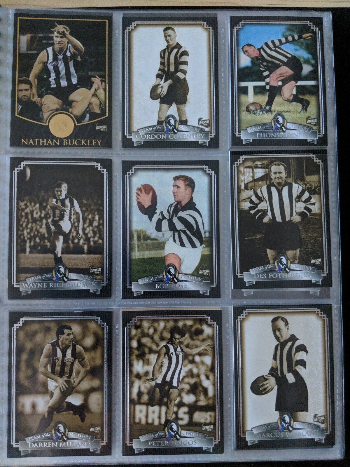Collingwood Hall Of Fame 110 Card Set Limited Edition Nathan Buckley Signature - Image 3