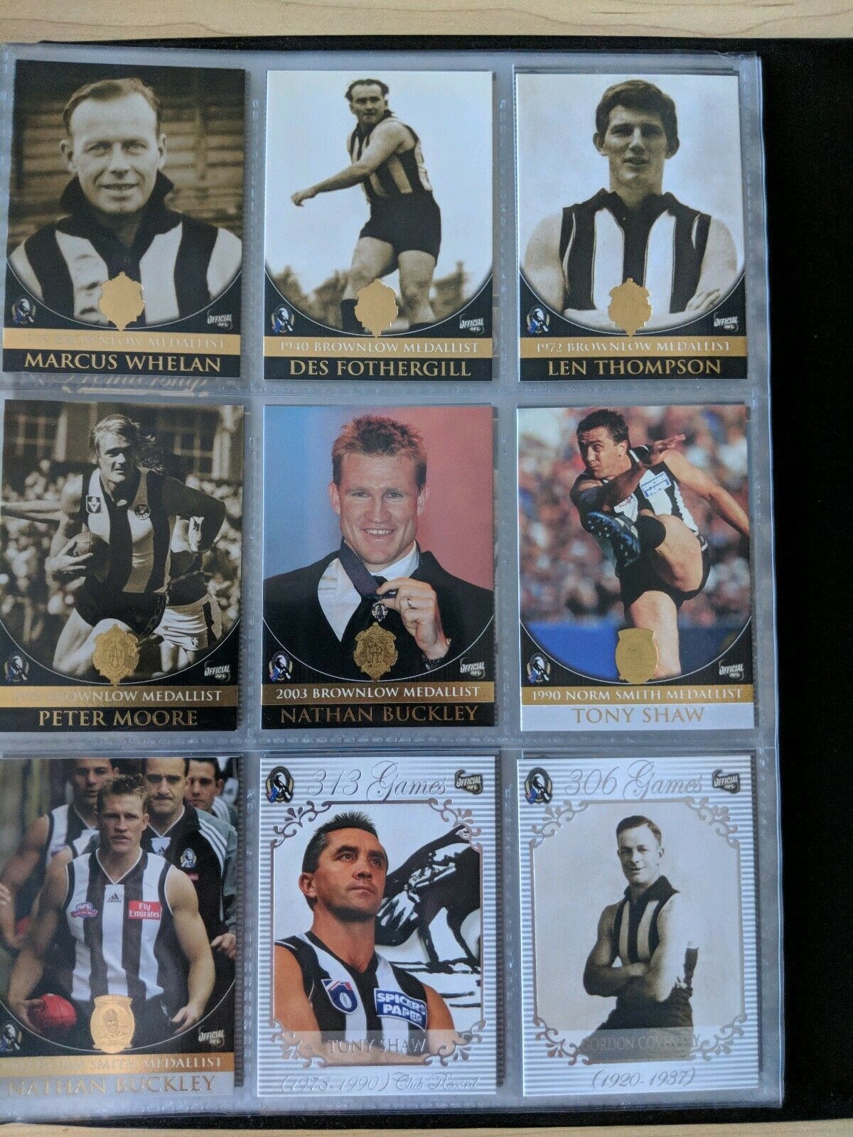 Collingwood Hall Of Fame 110 Card Set Limited Edition Nathan Buckley Signature - Image 6