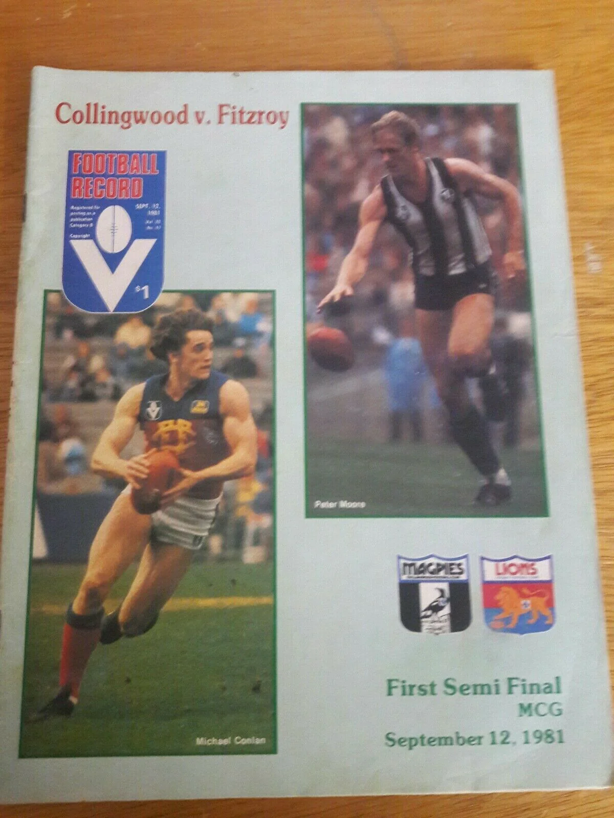 Collingwood Vs Fitzroy First Semi Final Footy Record