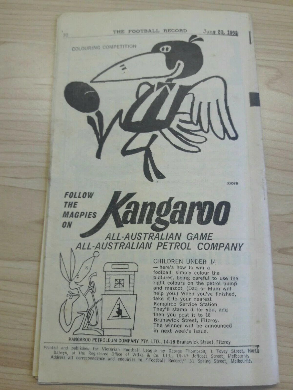 Collingwood Vs Richmond 1962 Football Record - Image 3