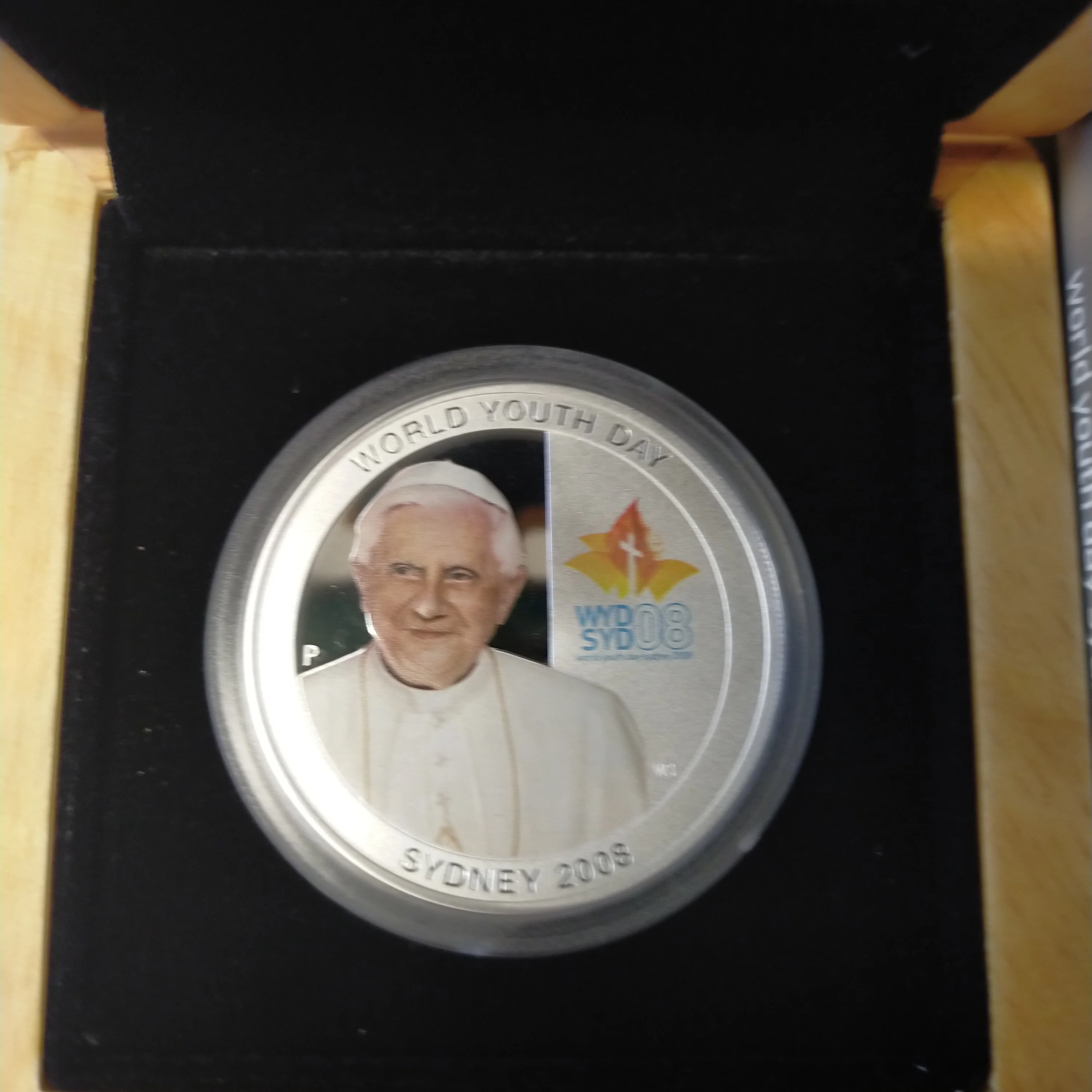 Australia 2008 Perth Mint $1 World Youth Day Sydney 1oz .999 Silver Proof Coin - Image 2
