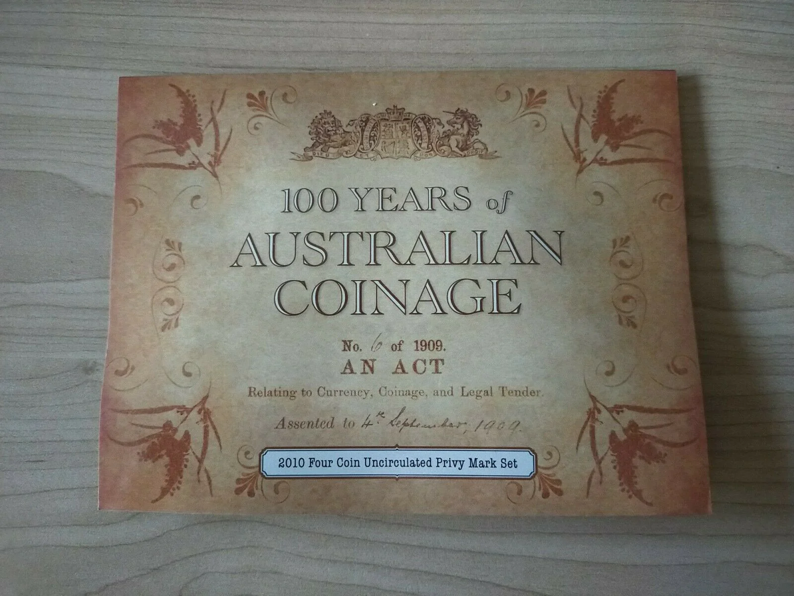 Australia 2010 $1 One Dollar 100 Years of Coinage set of 4 mintmarks Uncirculated- C, B, M, S - Image 2