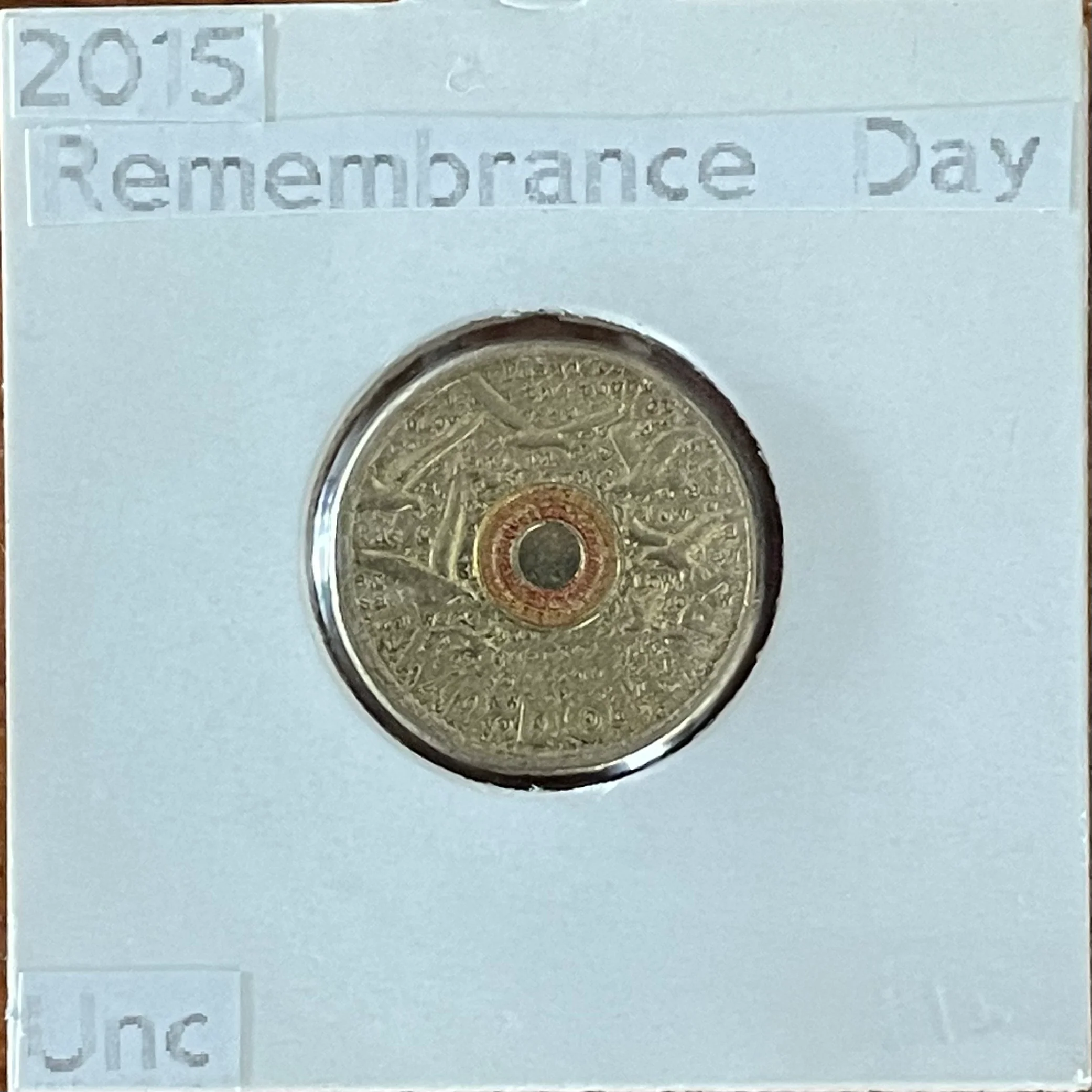 2015 Remembrance Day $2 Coloured Uncirculated Coin