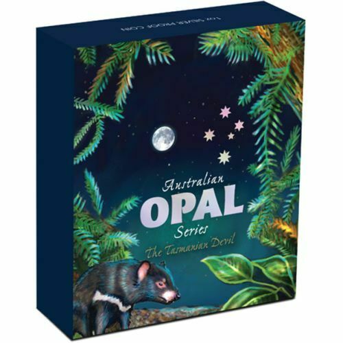 Australia 2014 $1 Opal Series The Tasmanian Devil 1oz 999 Silver Proof Coin