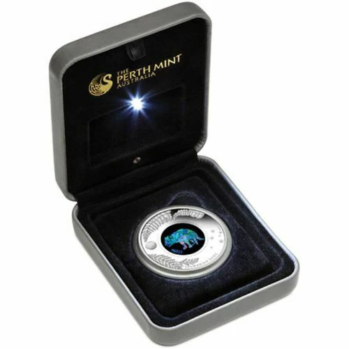 Australia 2014 $1 Opal Series The Tasmanian Devil 1oz 999 Silver Proof Coin - Image 3