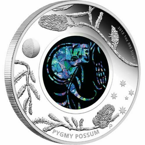 2013 Opal Series Pygmy Possum 1oz 999 Silver Proof Coin Box Cert - Image 2